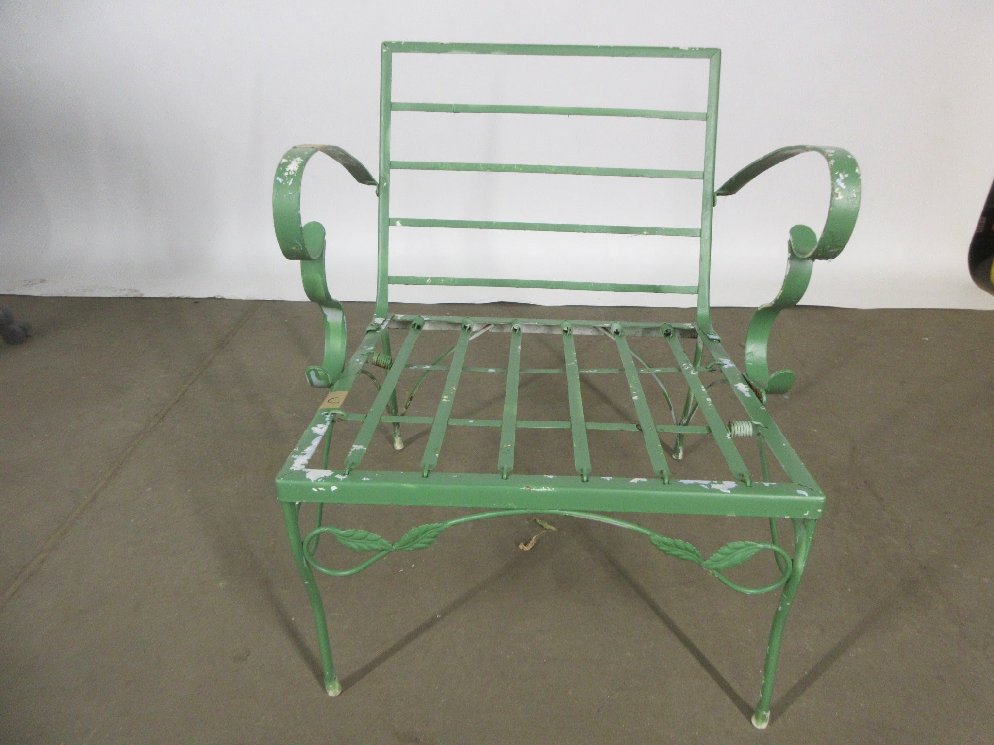 Vintage Green Metal Patio Chair