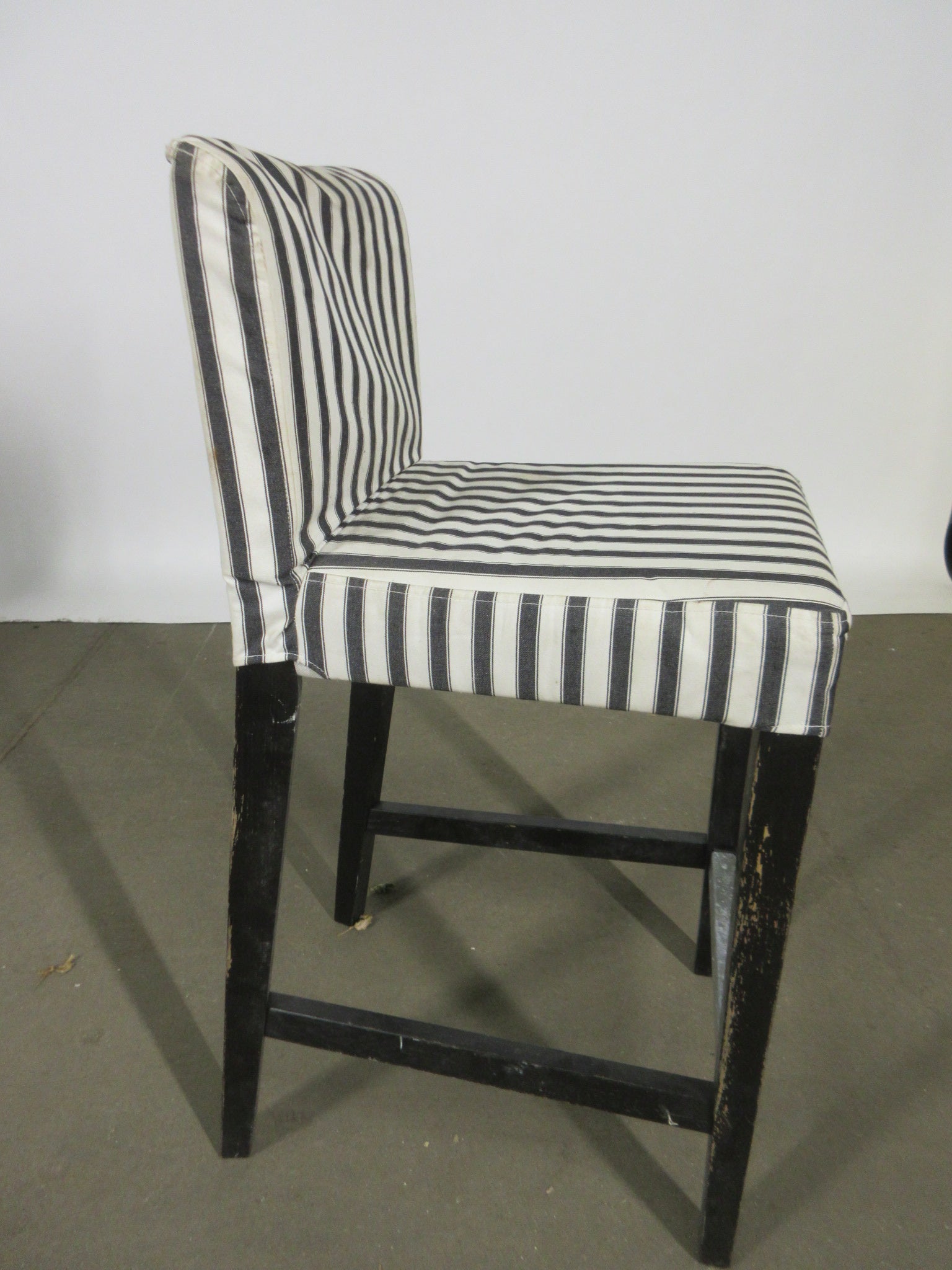 Henriksdal Striped Upholstered Stool