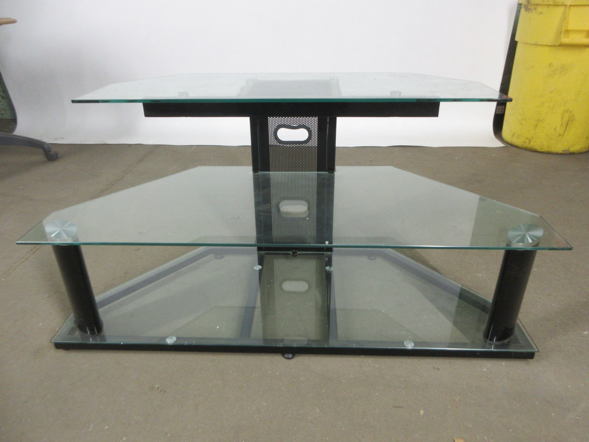 Three Shelf Glass Entertainment Stand