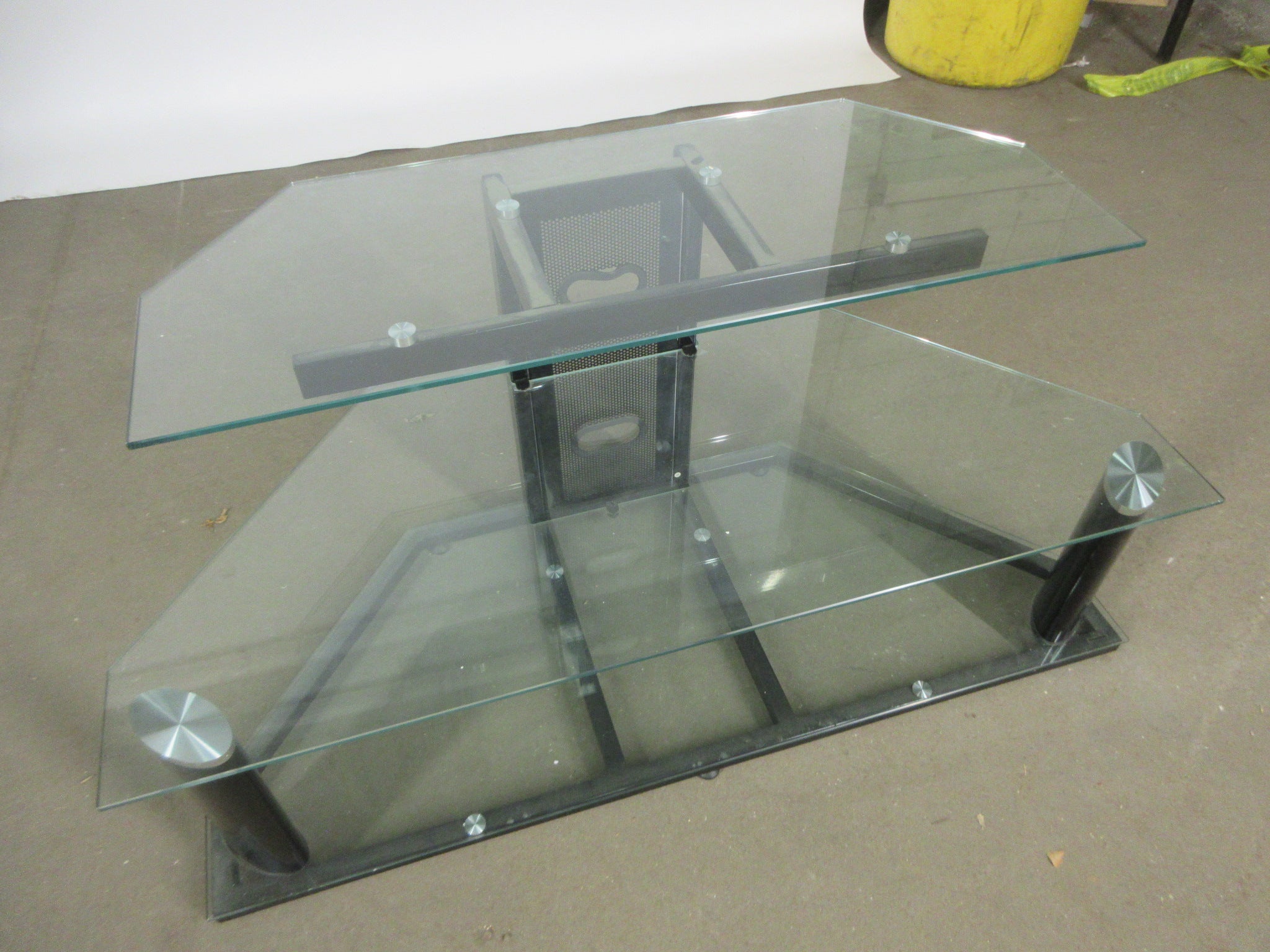 Three Shelf Glass Entertainment Stand