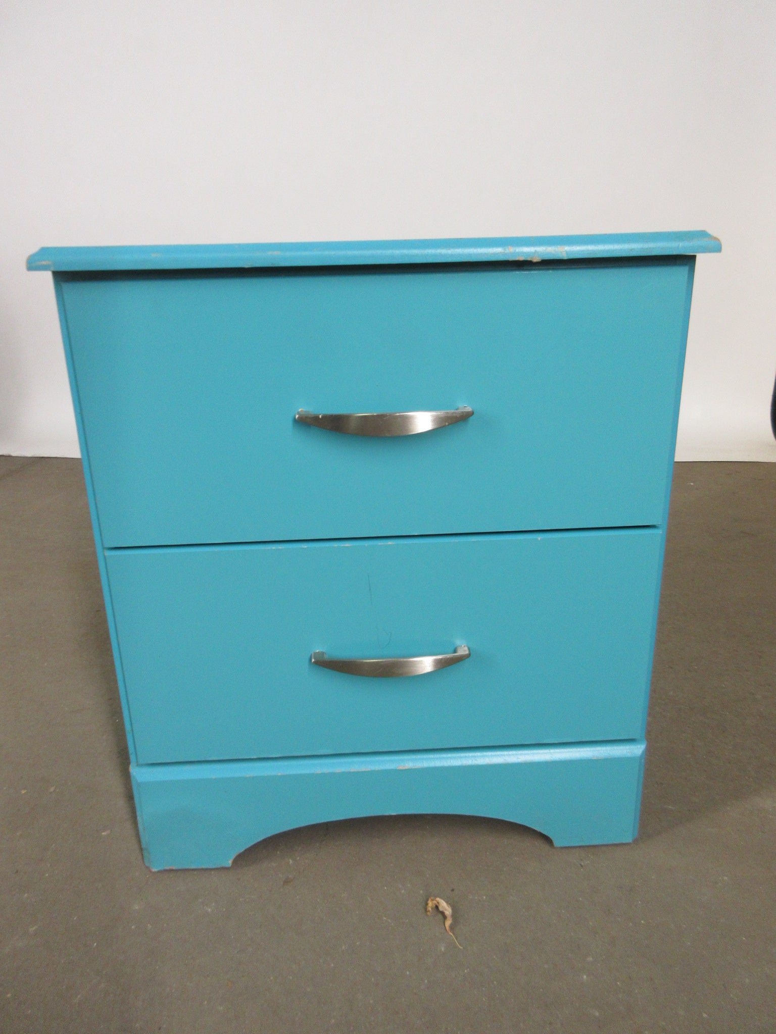 Blue Two Drawer Nightstand