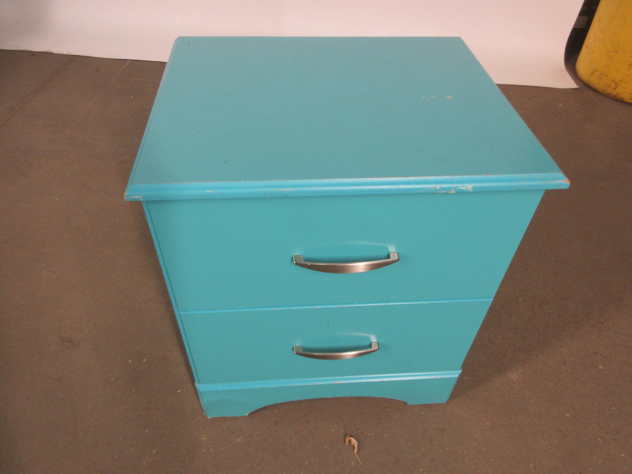 Blue Two Drawer Nightstand