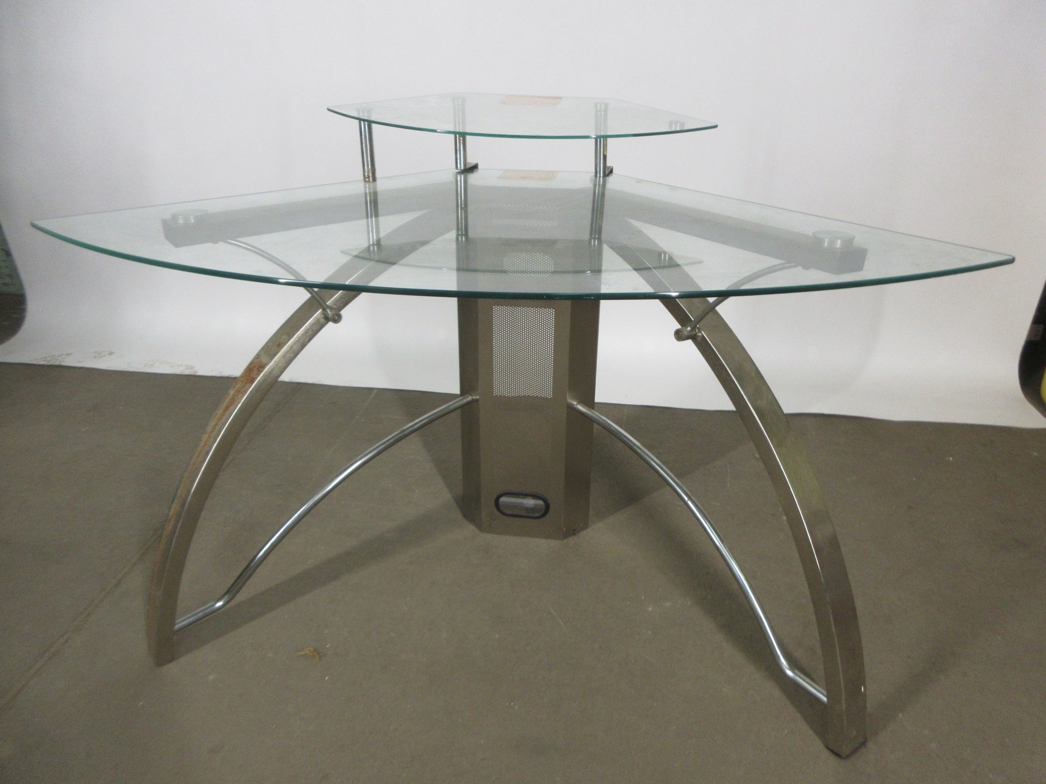 Glass Corner Desk