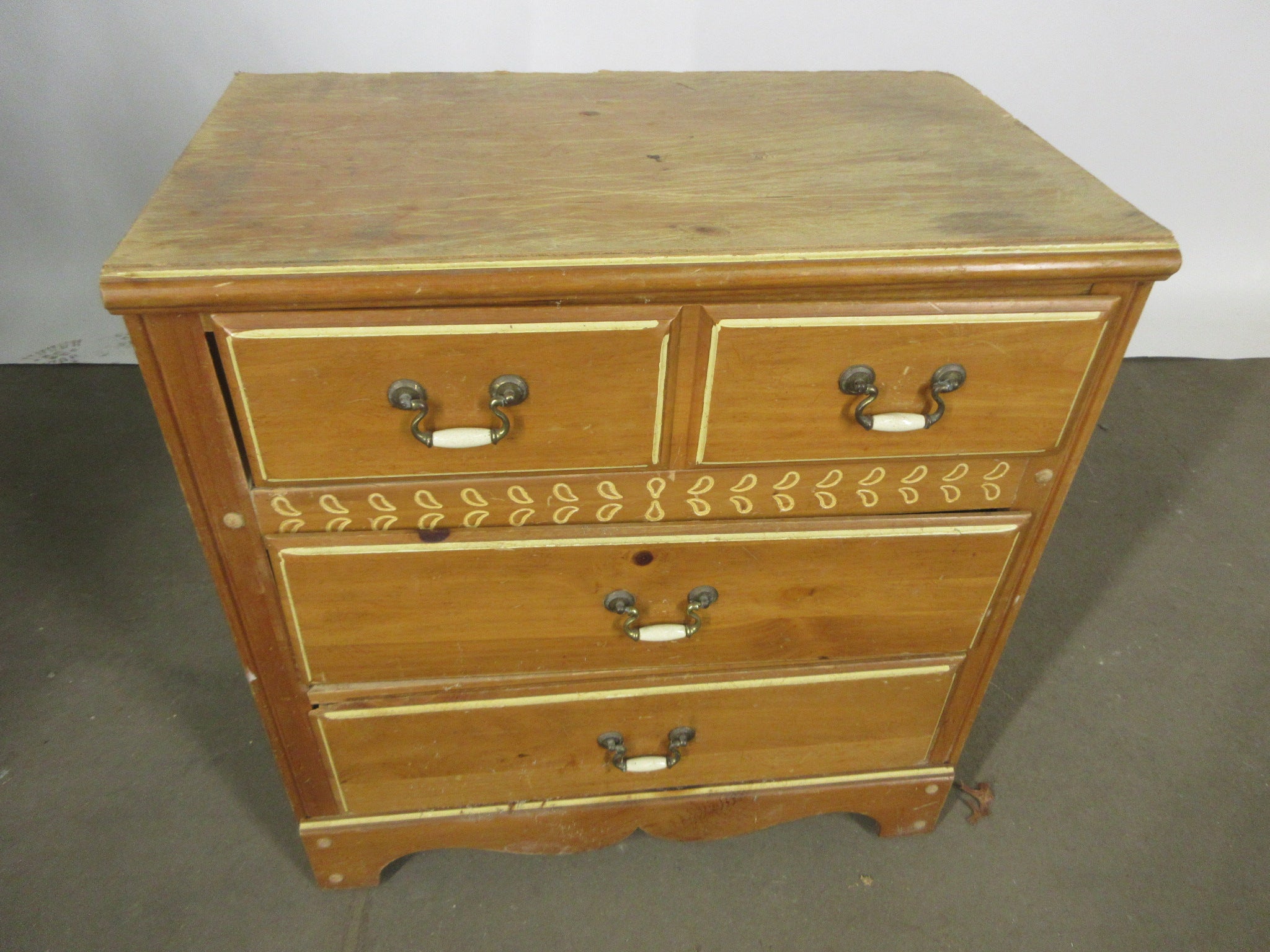 Wooden Three Drawer Dresser
