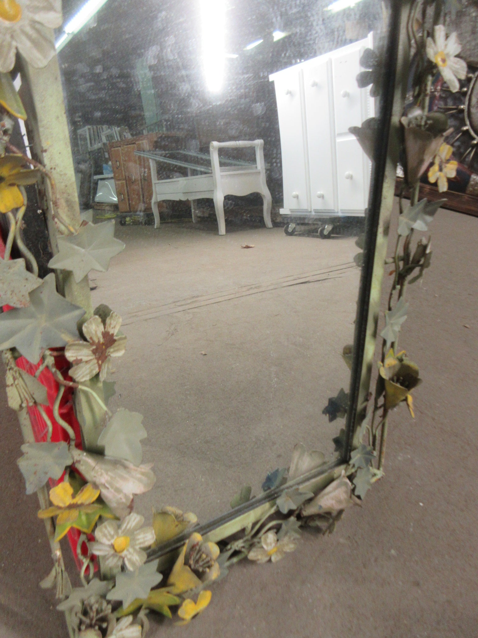 Vintage Floral Frame Mirror