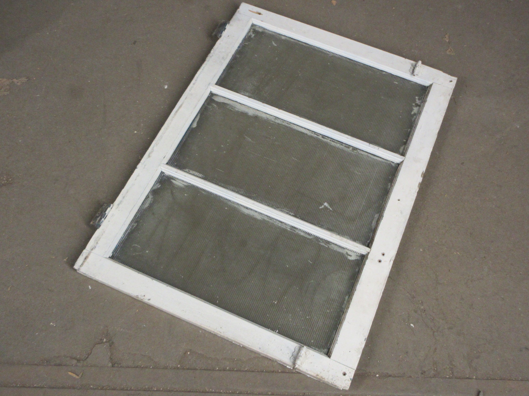 Reeded Glass Privacy Window 40 1/4"