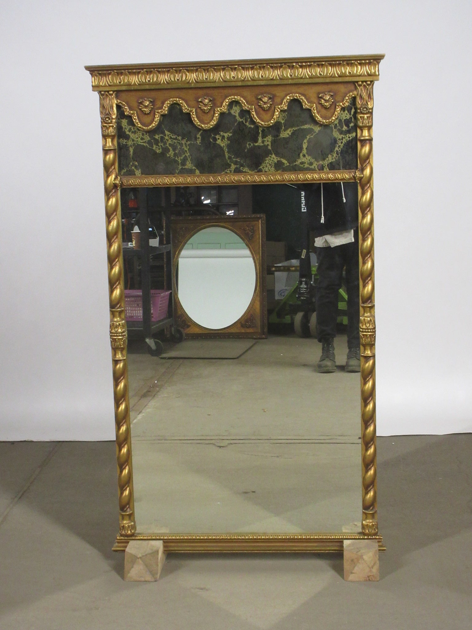 Brass Colored Baroque Wall Mirror