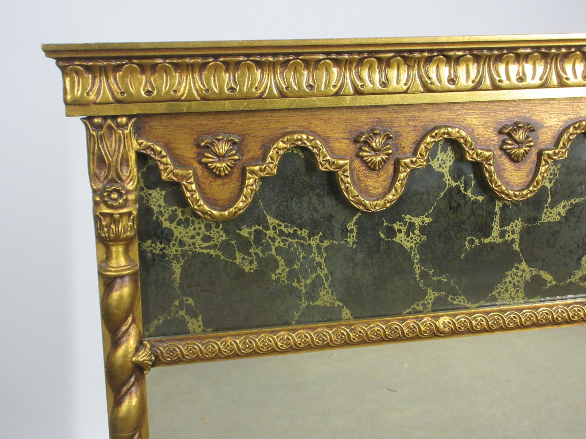 Brass Colored Baroque Wall Mirror