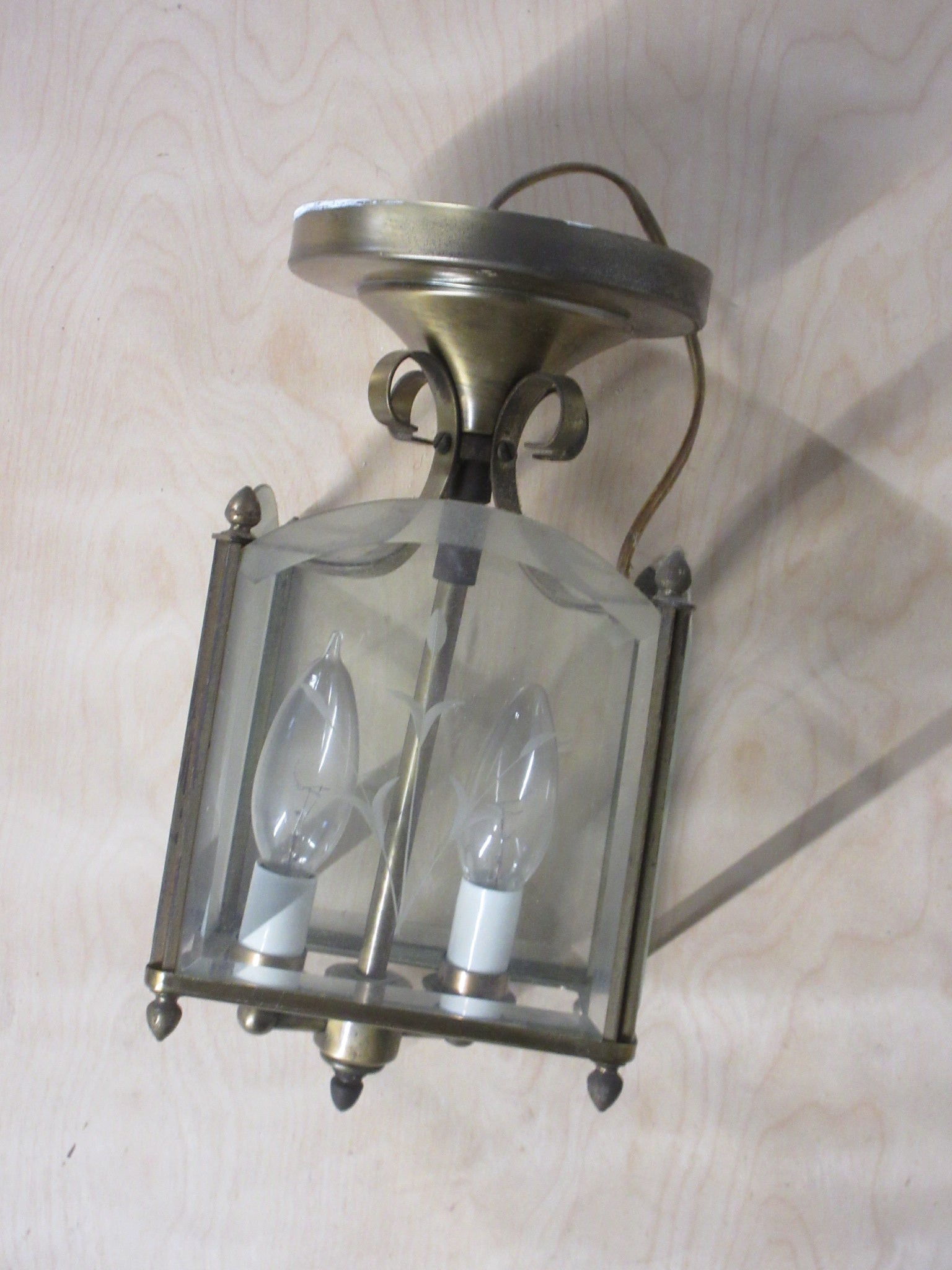 Brass Ceiling Mount Light Fixture