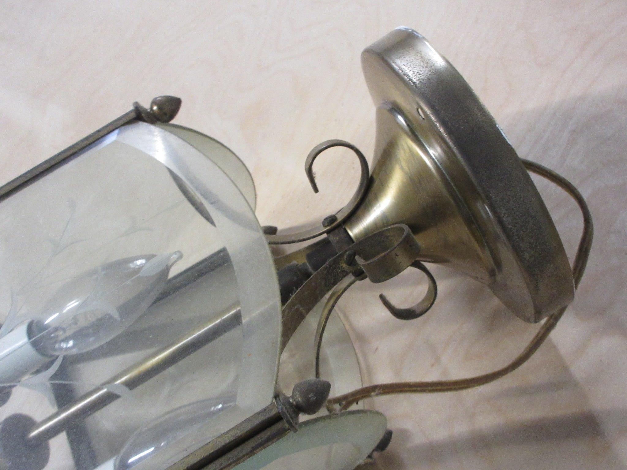 Brass Ceiling Mount Light Fixture