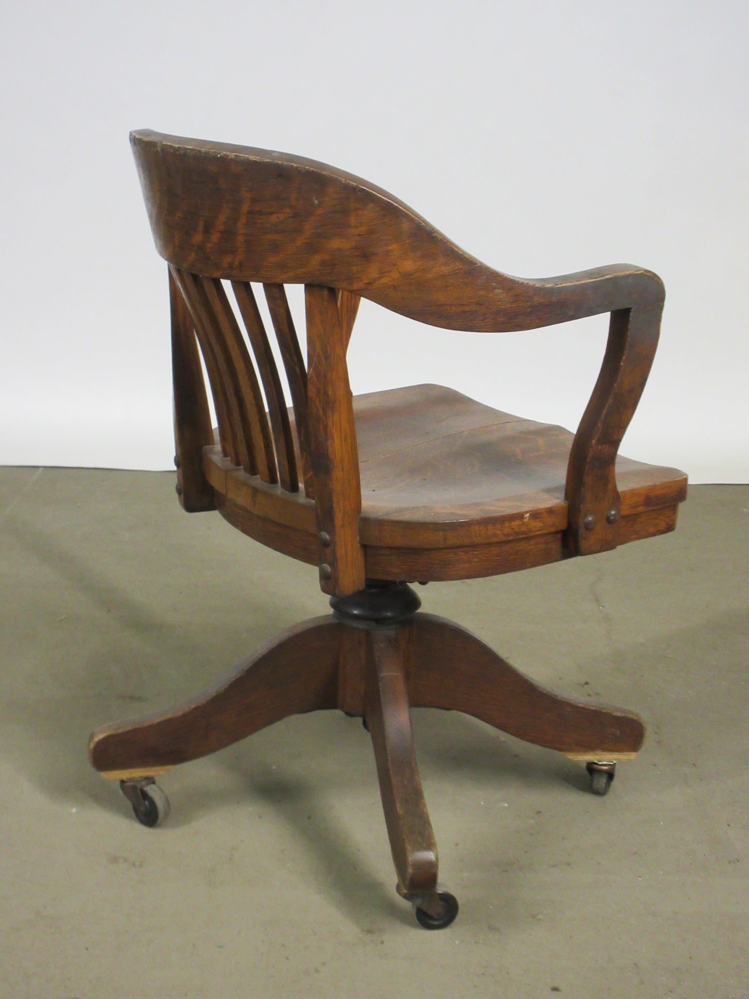 Wooden Wheeled Desk Chair