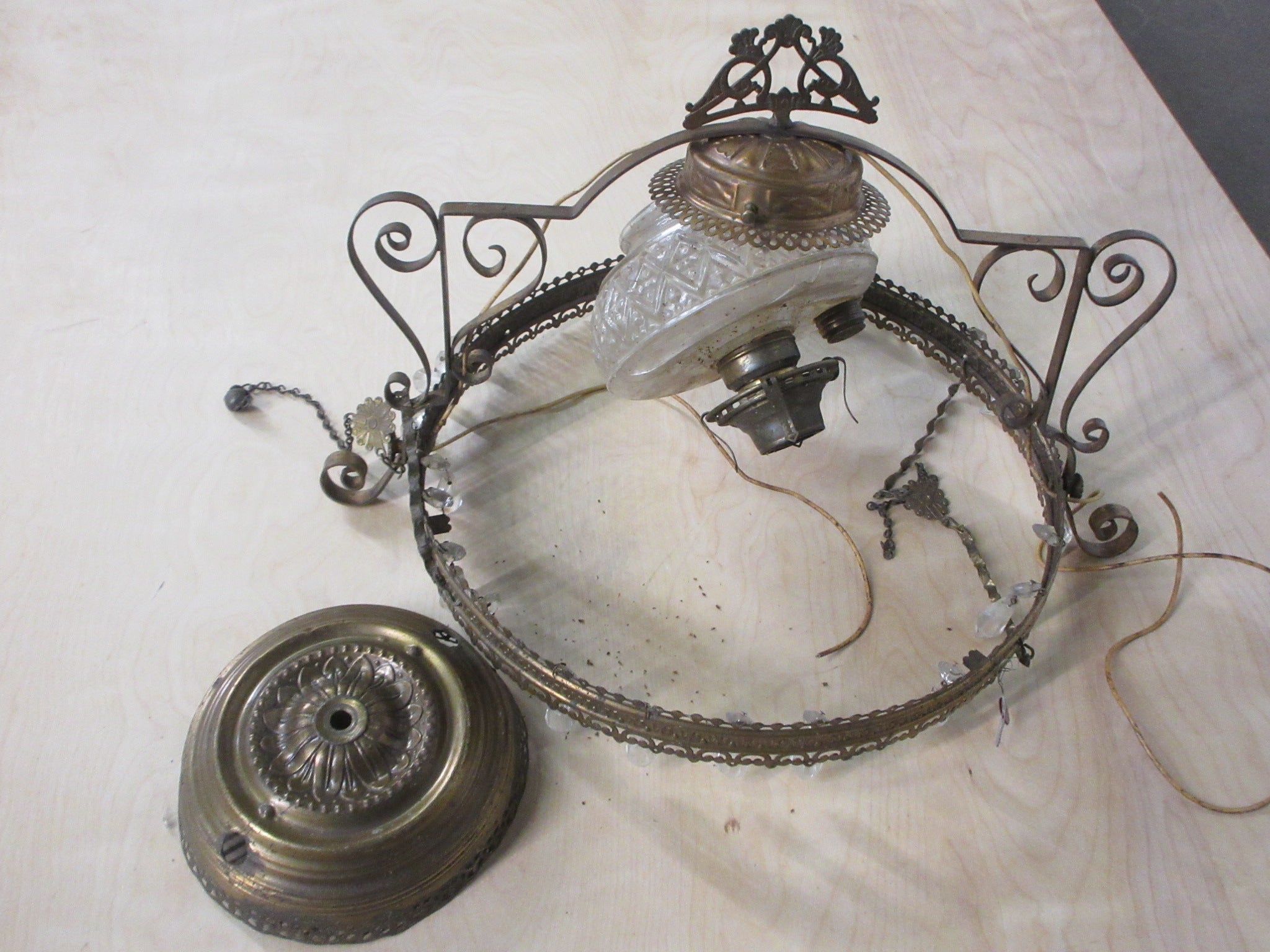 Vintage Light Fixture for Parts