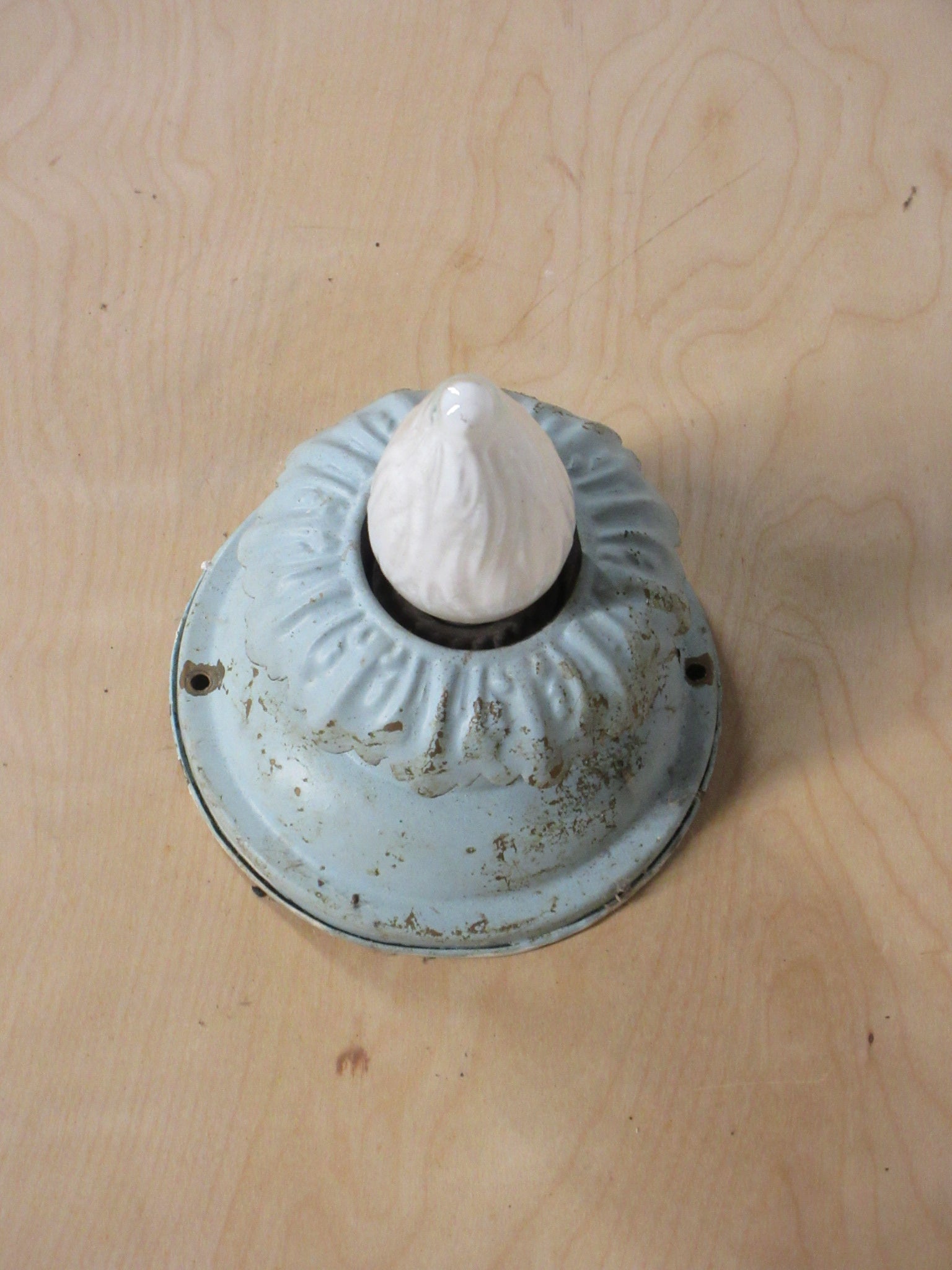 Painted Brass Ceiling Mount Sconce