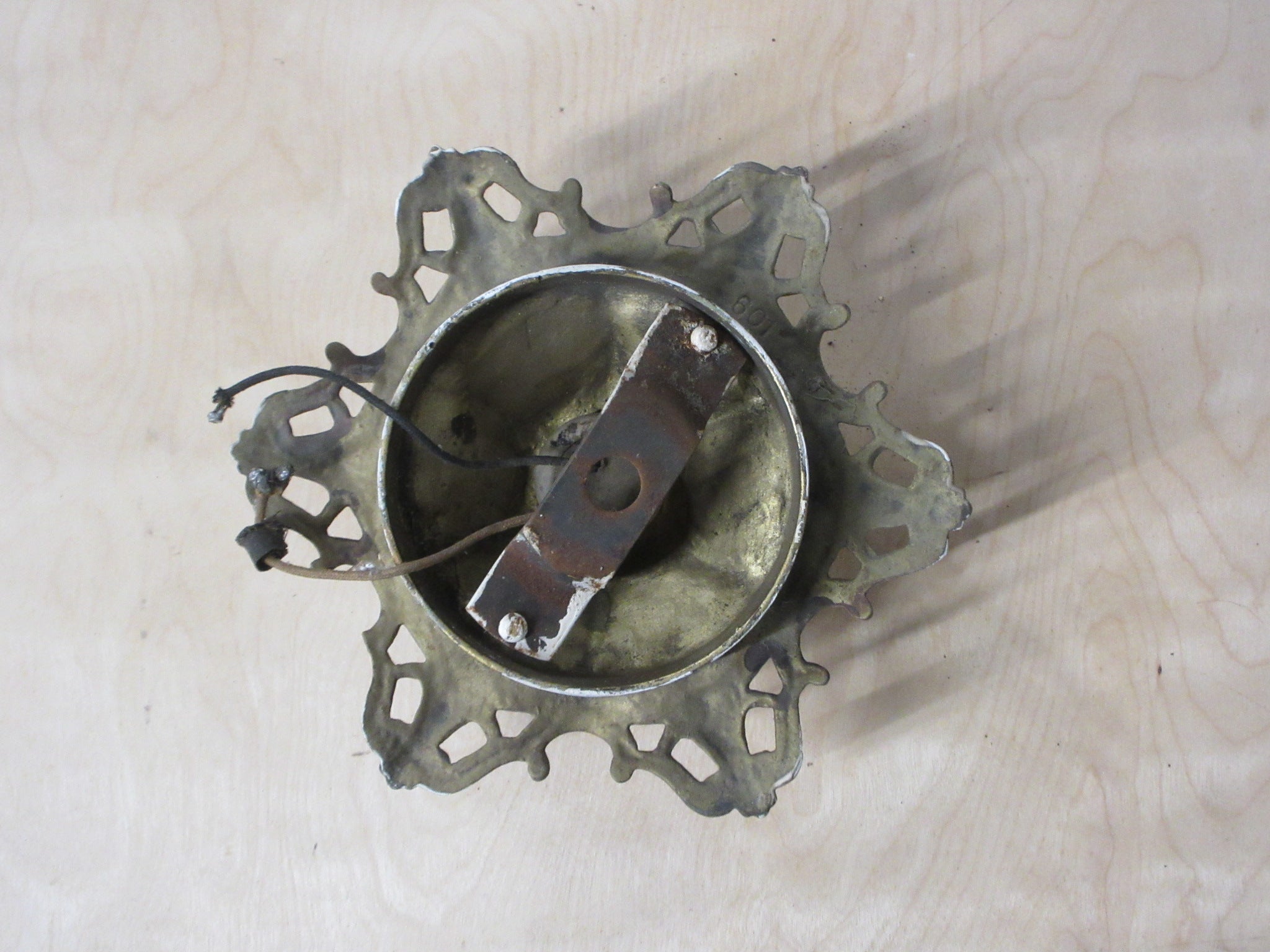 Brass Embellished Ceiling Mount Light Fixture