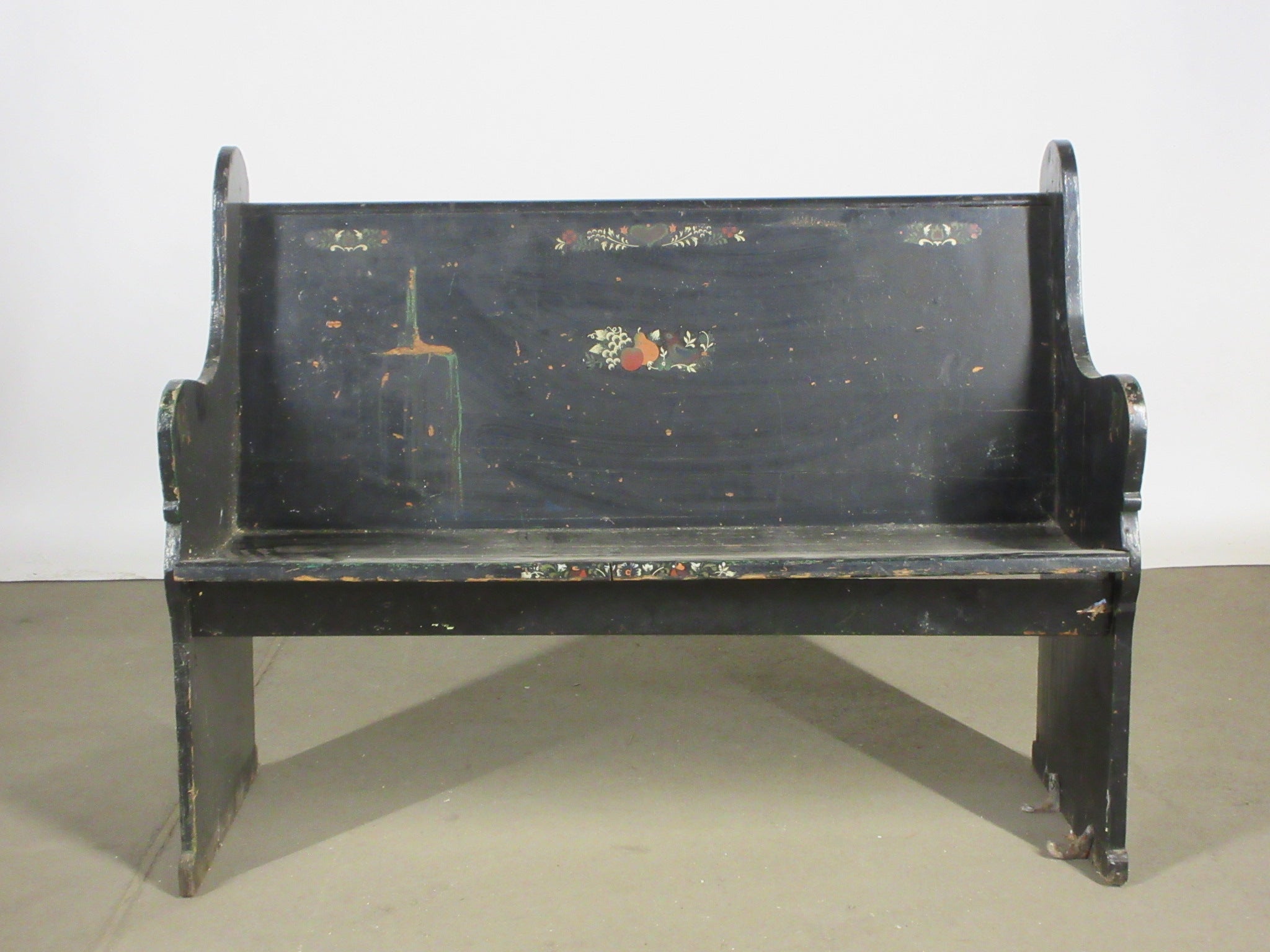 Painted Wooden Bench