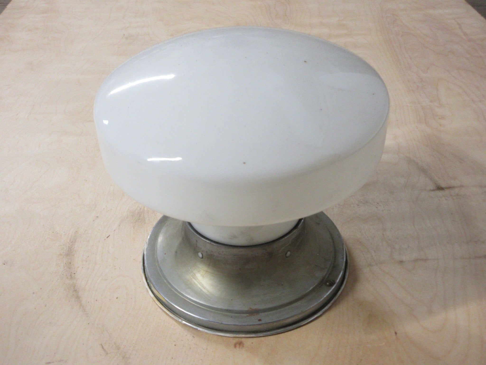 Ceiling Mount Light Fixture with White Glass Shade