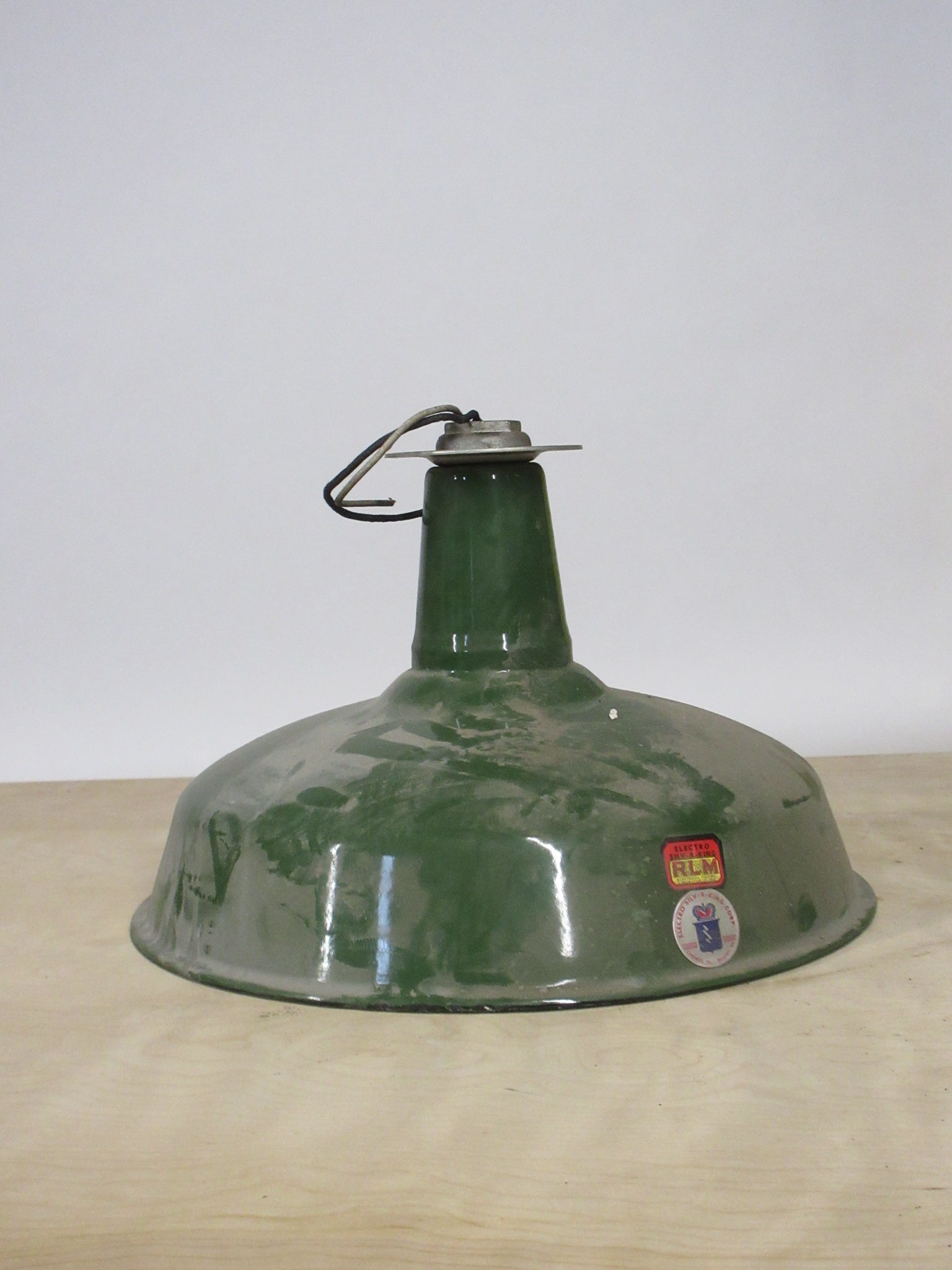 Industrial Green Ceiling Mount Light