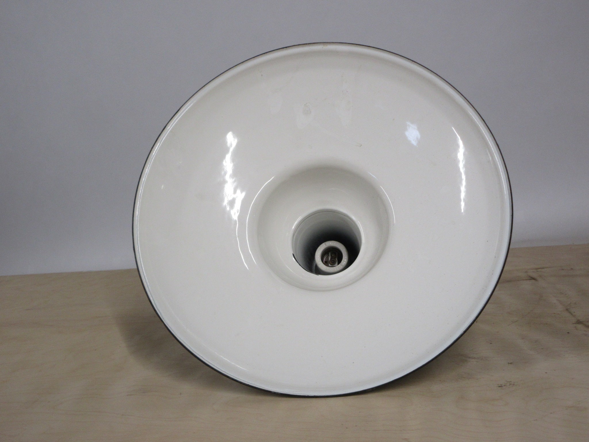 Industrial Green Disc Ceiling Mount Light