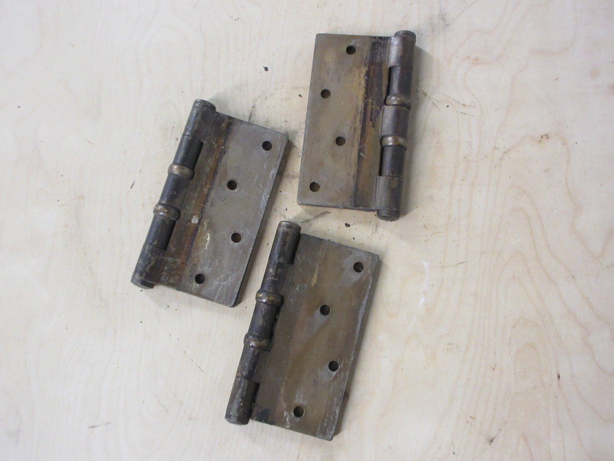 Set of Three Brass Hinges