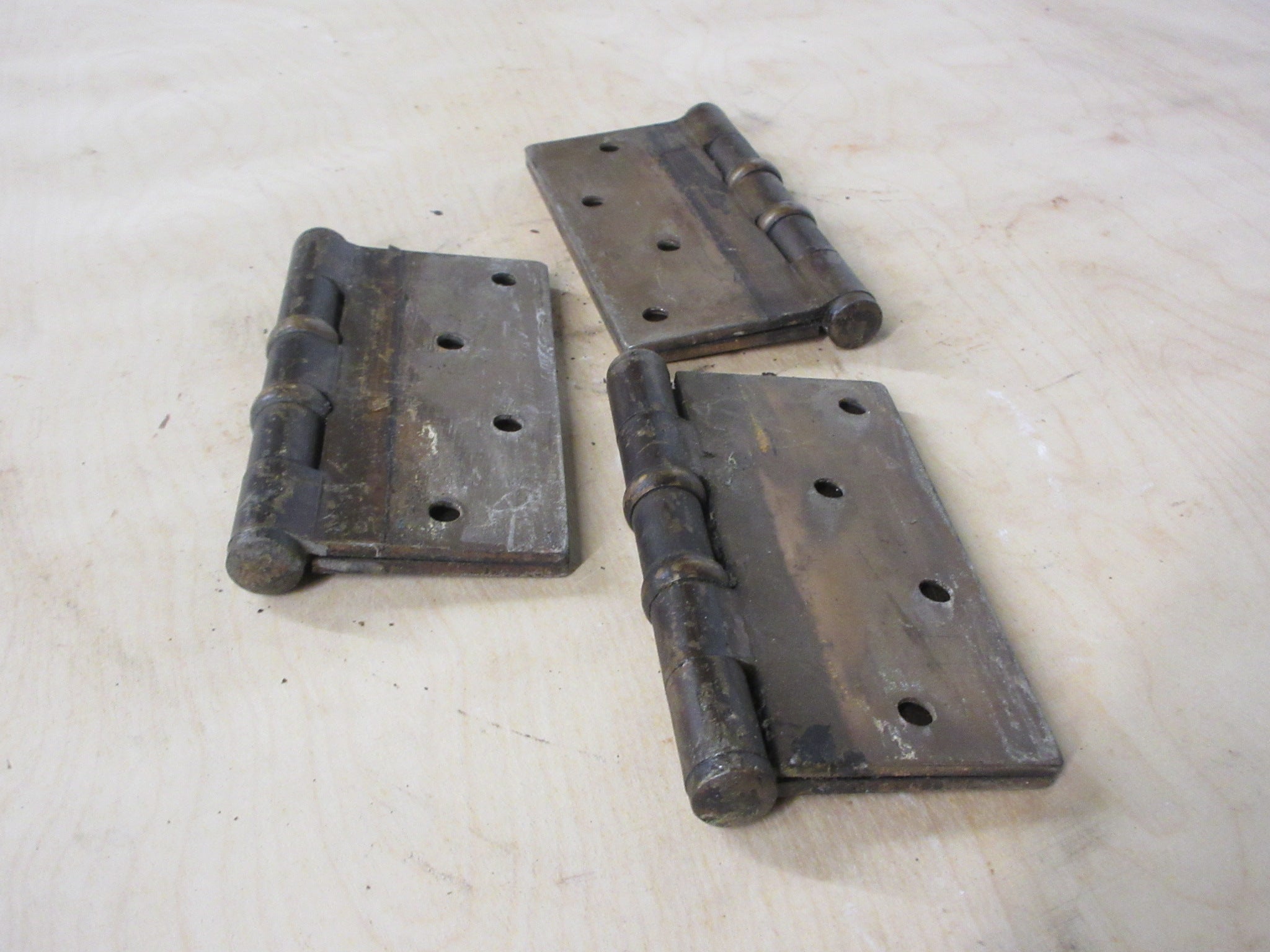 Set of Three Brass Hinges