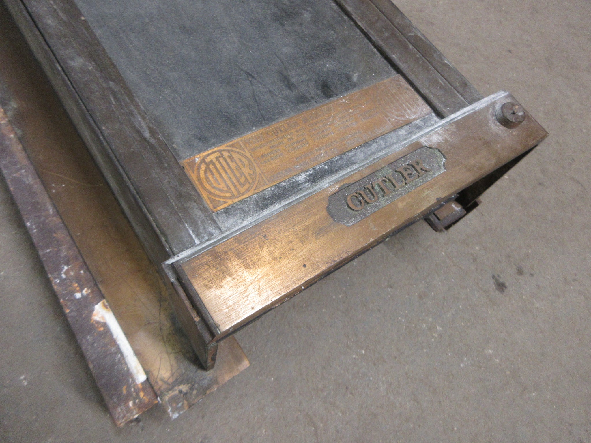 Antique Brass Cutler Mail Chute