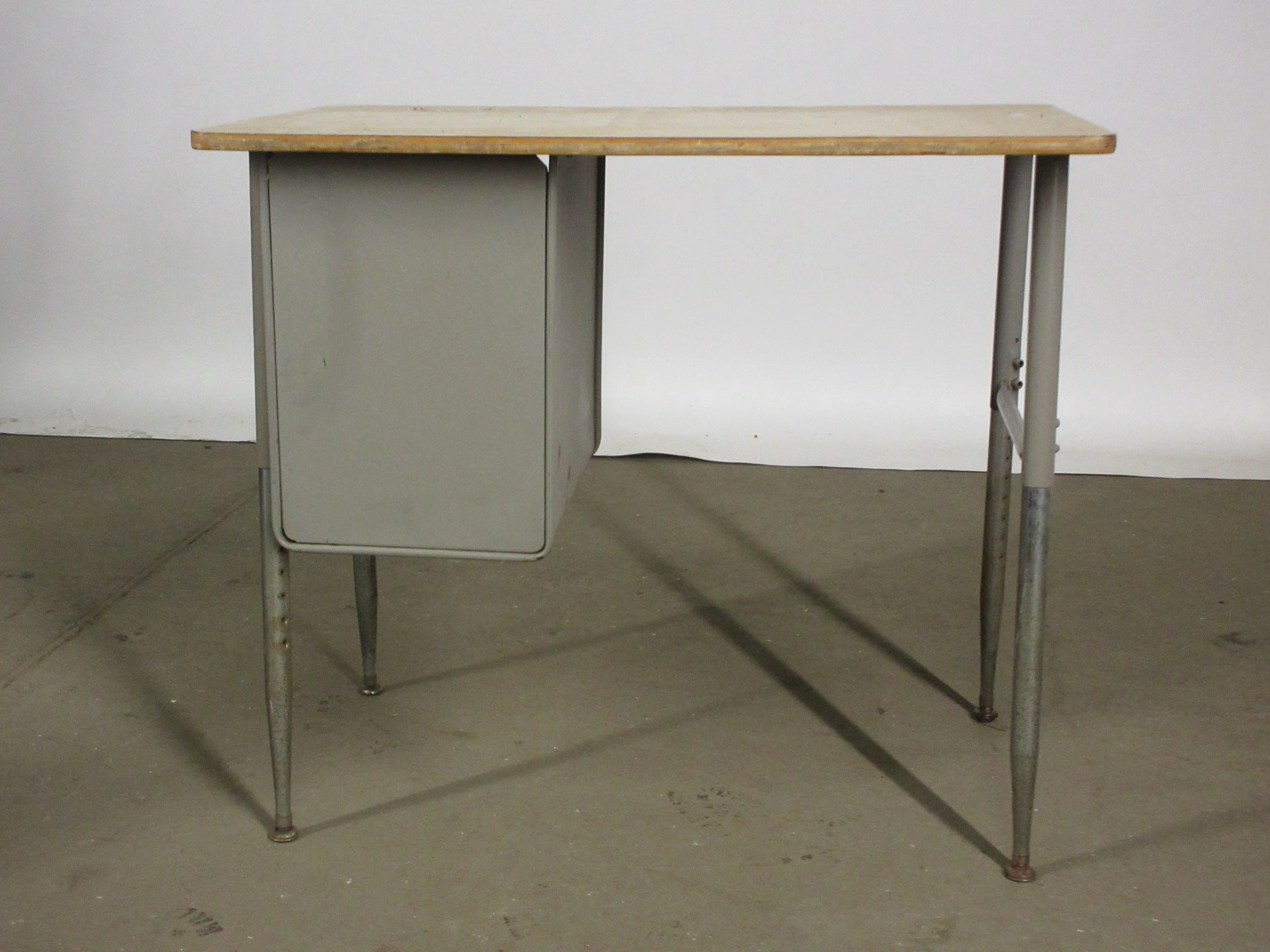 Vintage Metal Desk with Storage