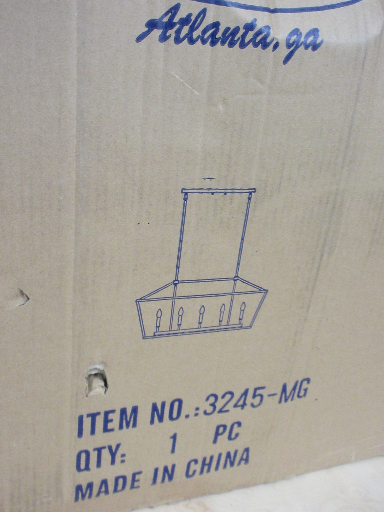 Ritner Five Light Ceiling Mount Chandelier 3245-MG