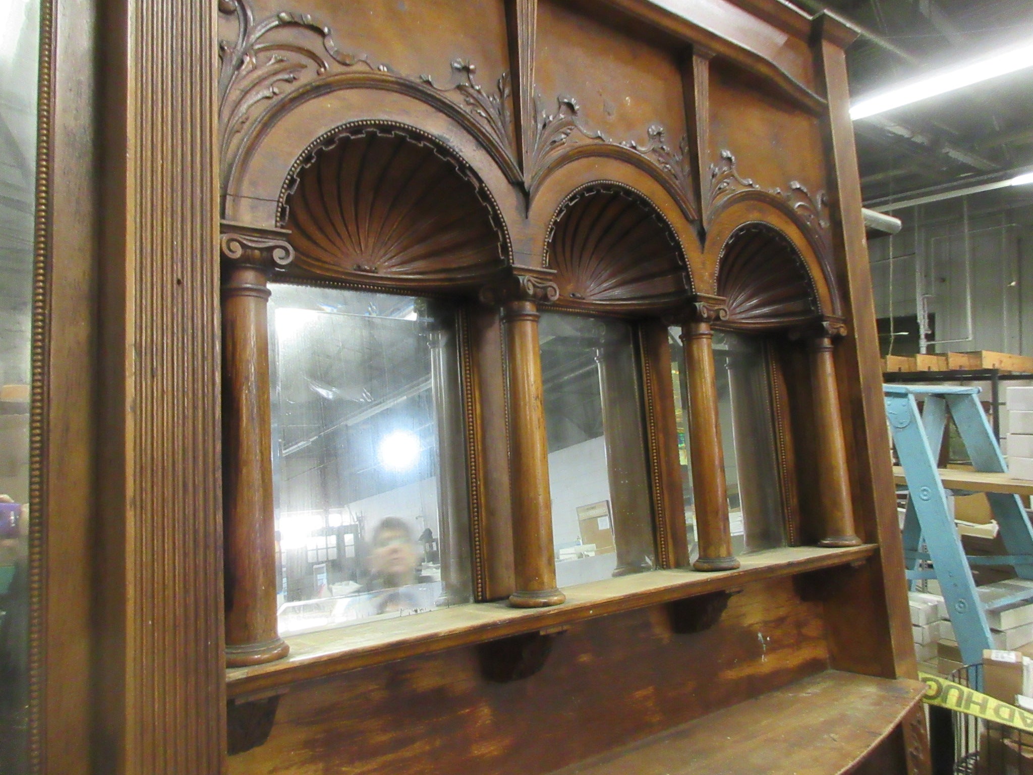 Asymmetrical Reclaimed Mantle with Mirror