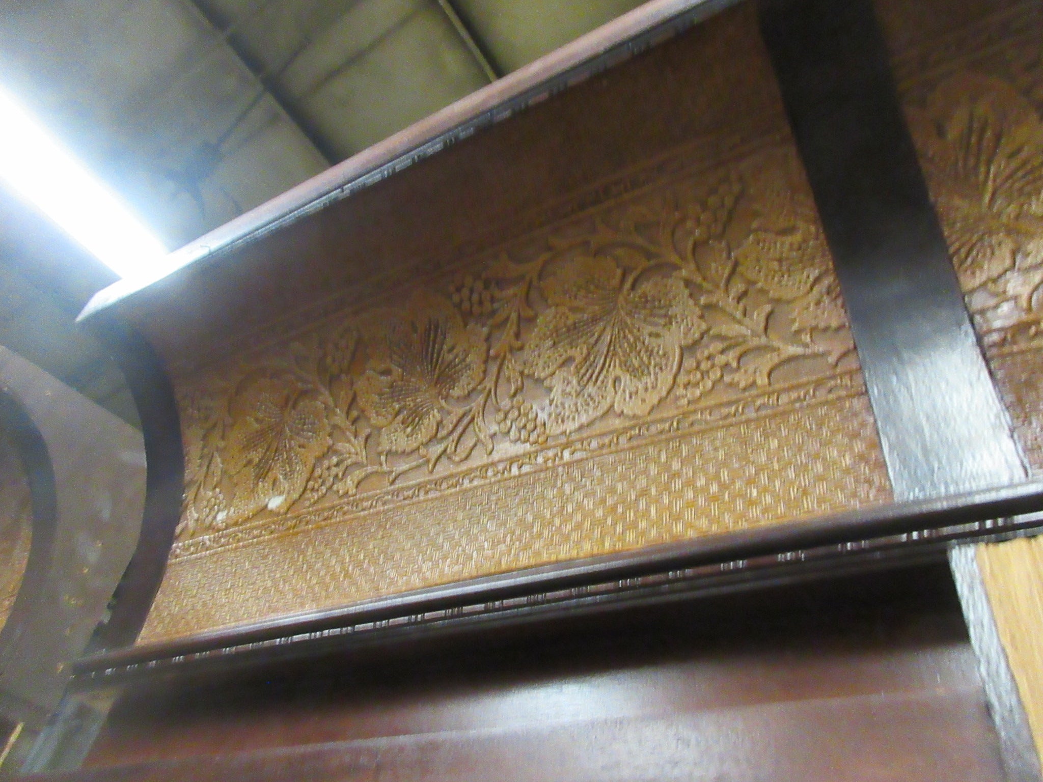Vintage Carved English Pub Bar Back
