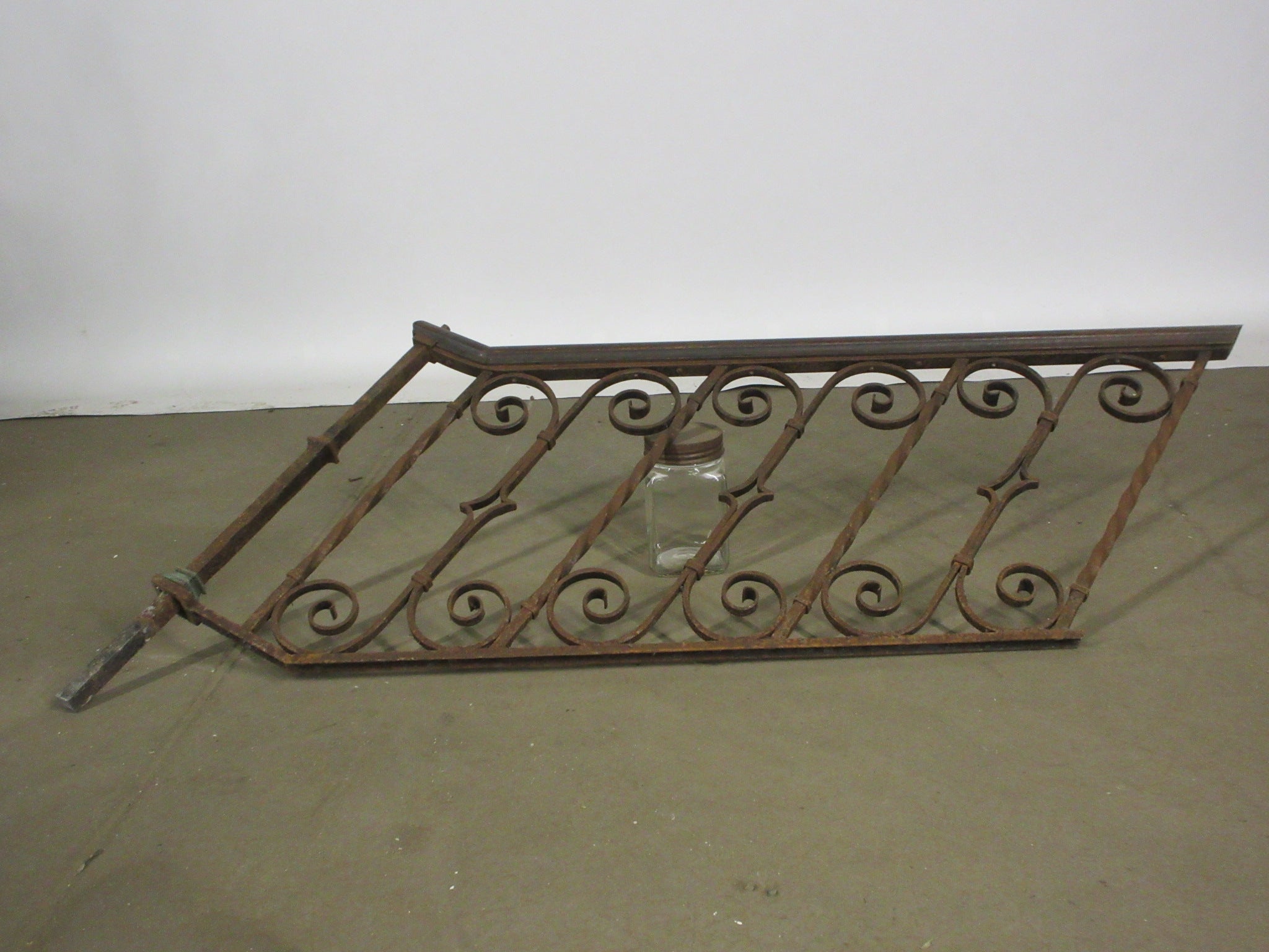 Reclaimed Iron and Wood Handrail
