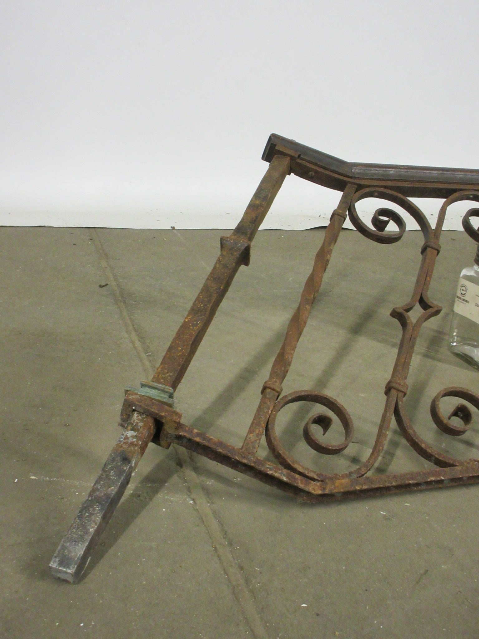 Reclaimed Iron and Wood Handrail