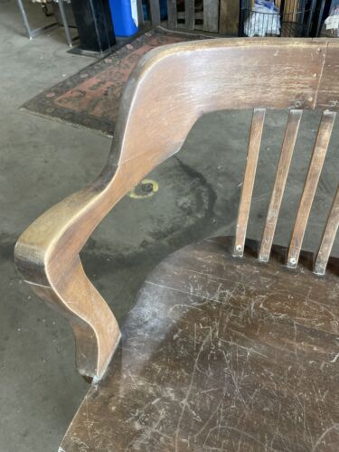 Vintage Solid Wood 6' Spindleback Court Bench
