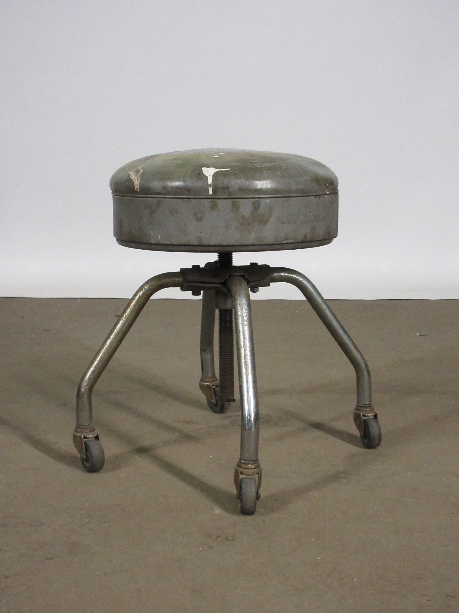 Vintage Medical Stool on Rolling Casters