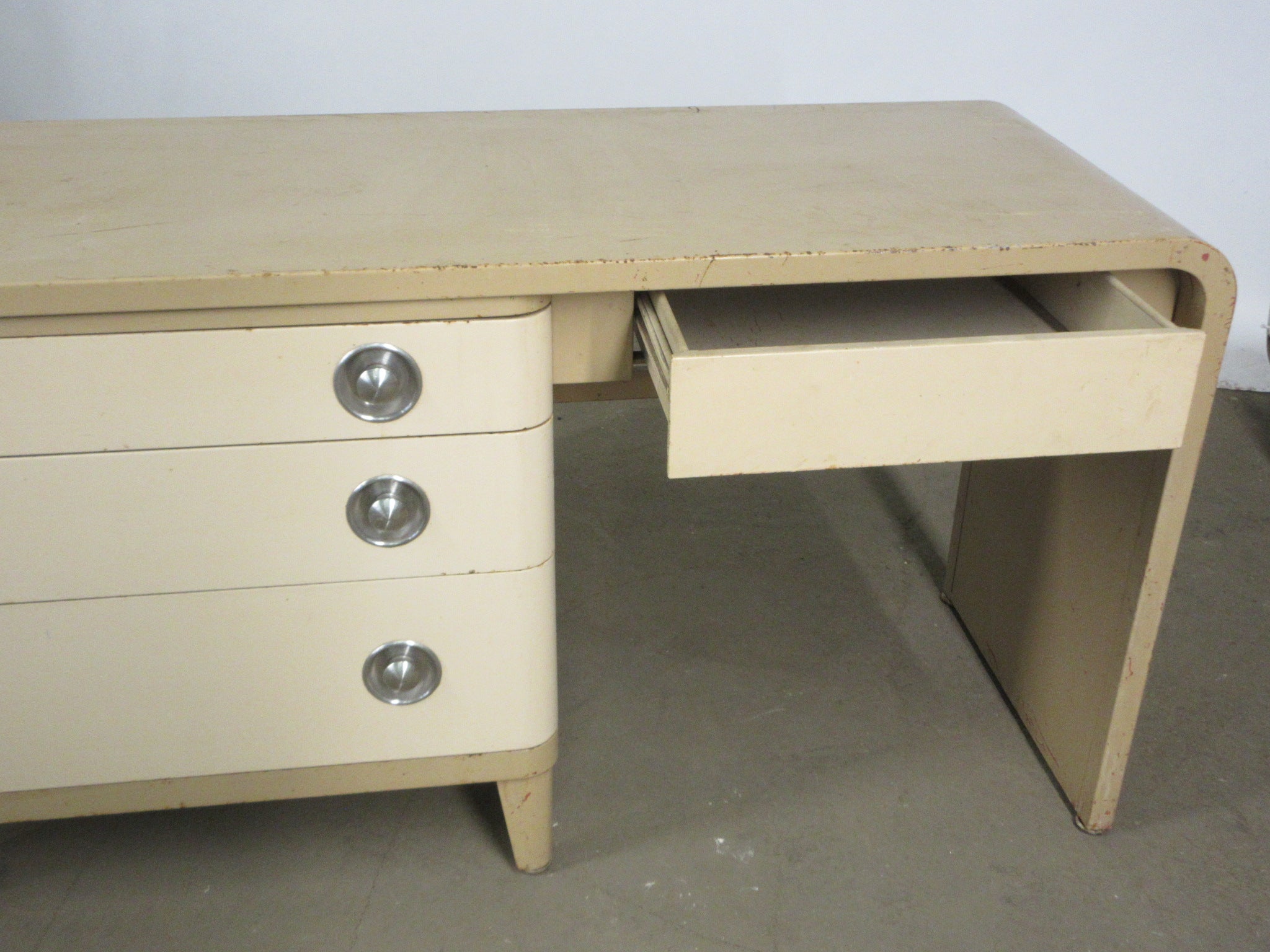 Vintage Metal Norman Bel Geddes for Simmons Desk with Four Drawers