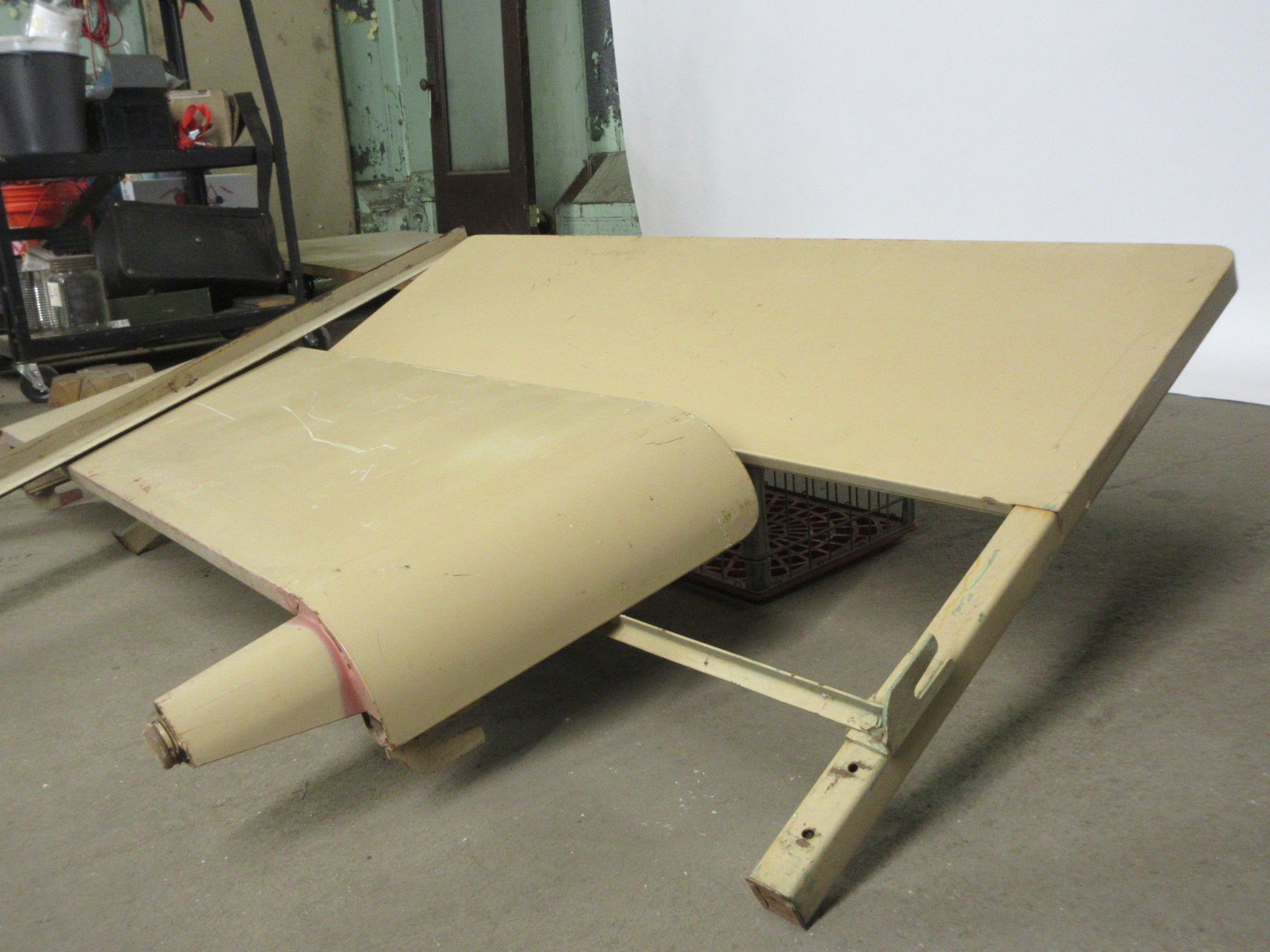 Vintage Metal Norman Bel Geddes for Simmons Full Bed Frame
