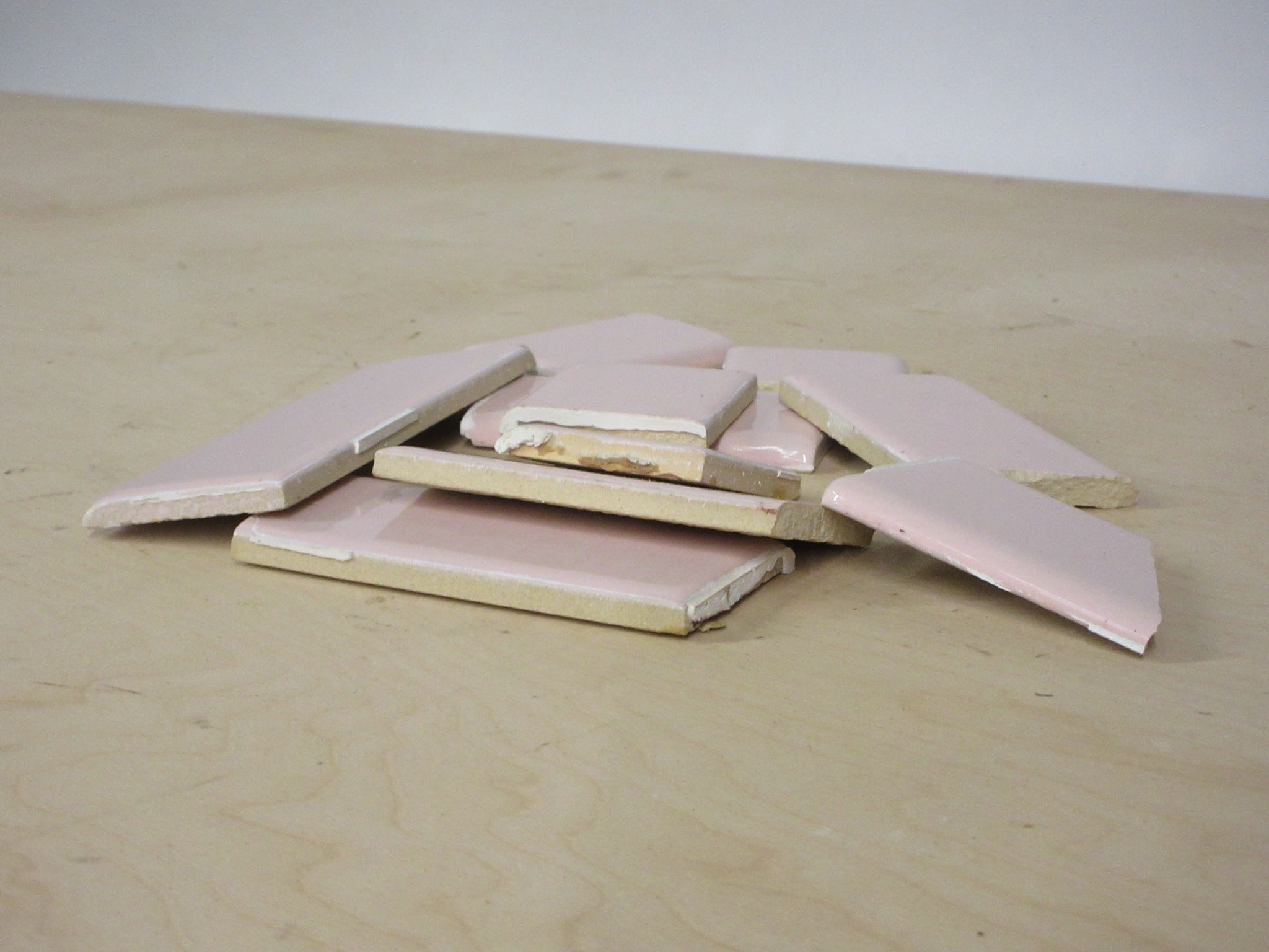 Lot of Assorted Size Pink Tile