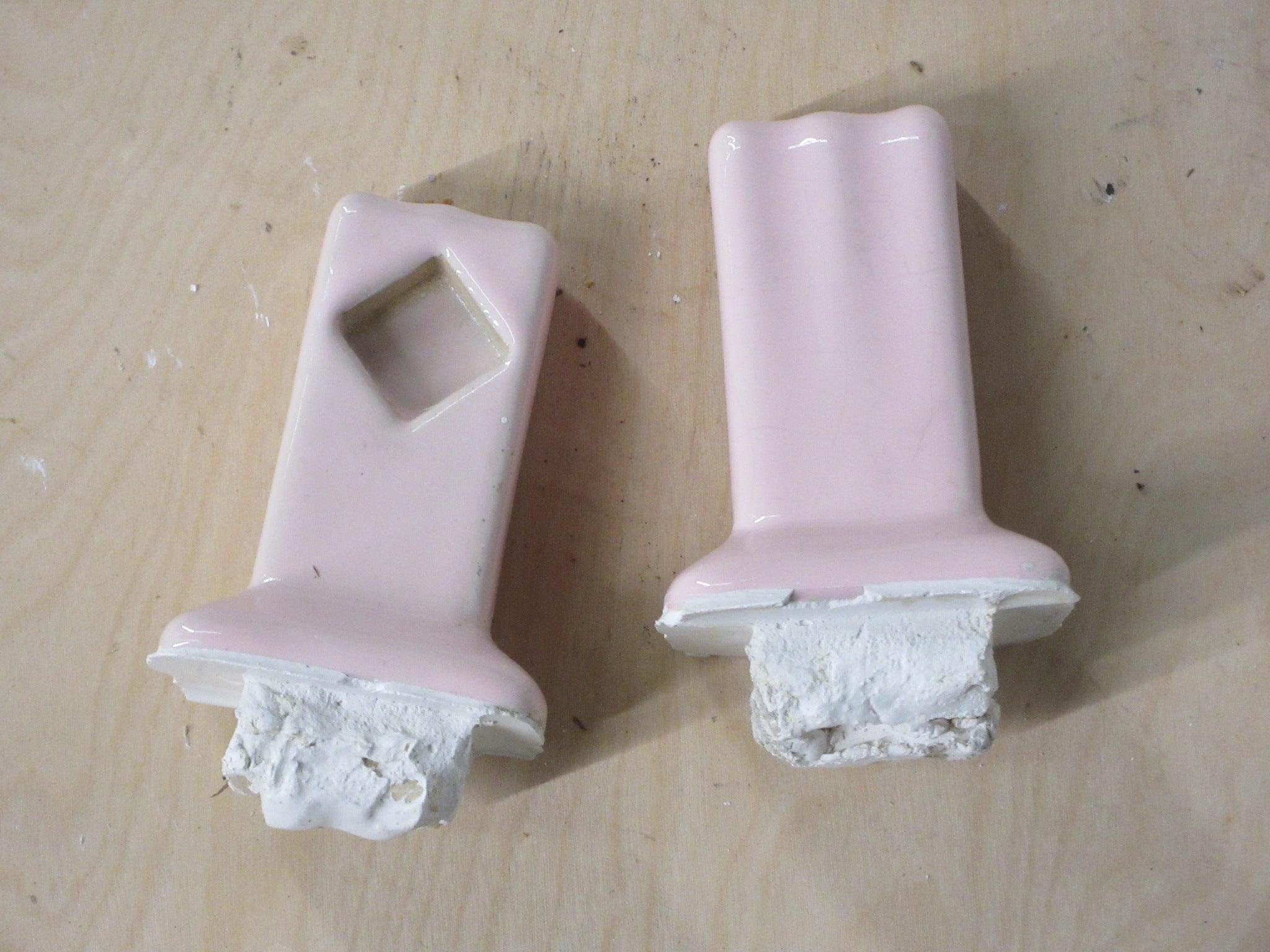 Pair of Ceramic Towel Bar Holders