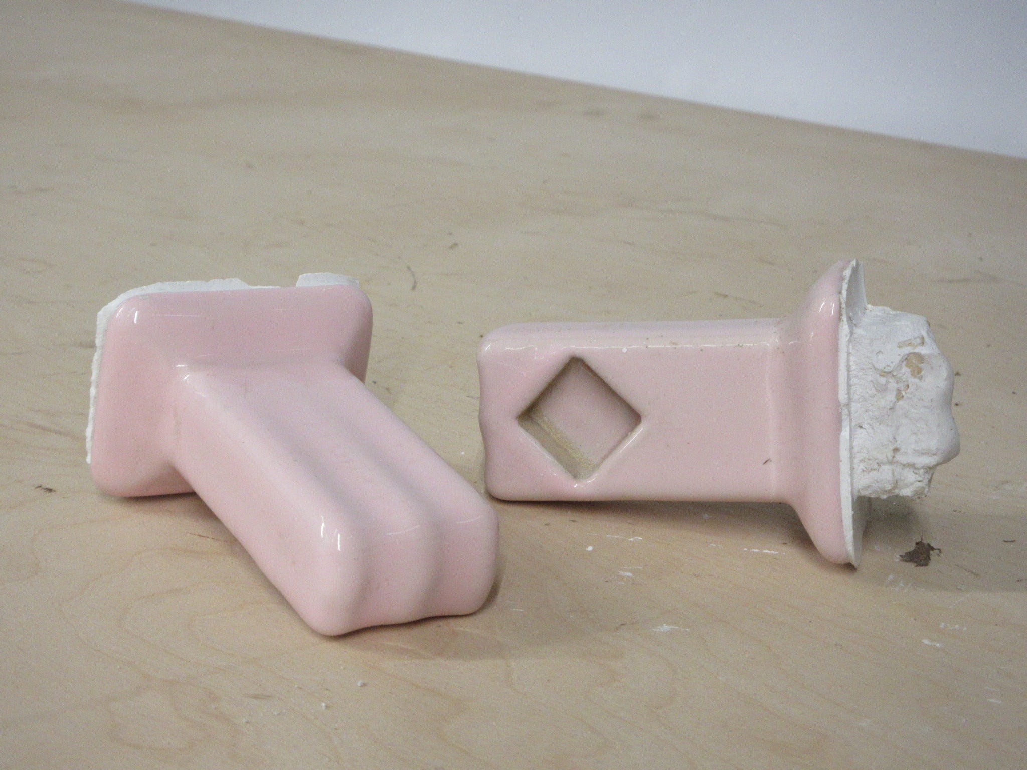 Pair of Ceramic Towel Bar Holders