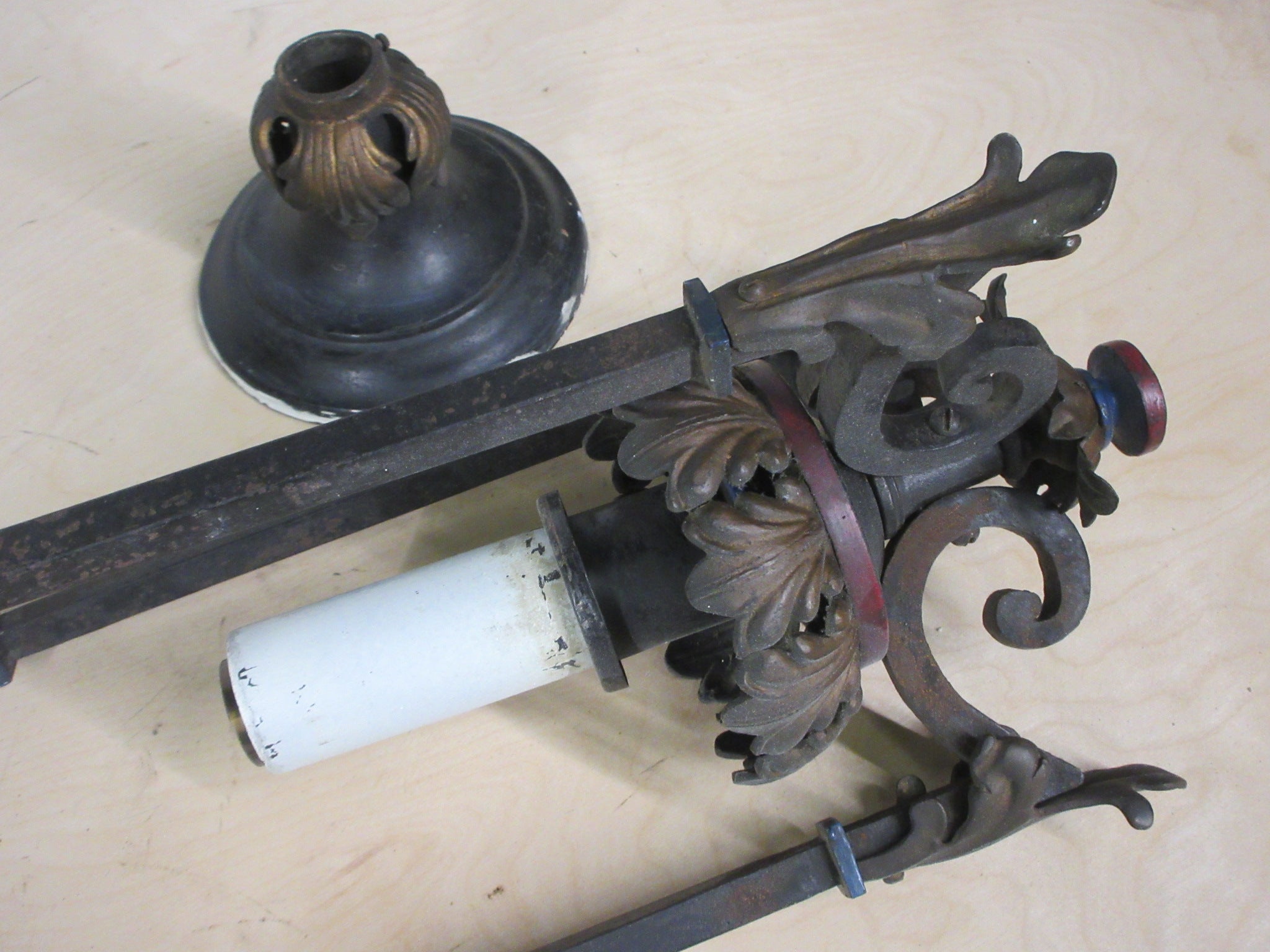 Ceiling Mount Wrought Iron Single Light Fixture