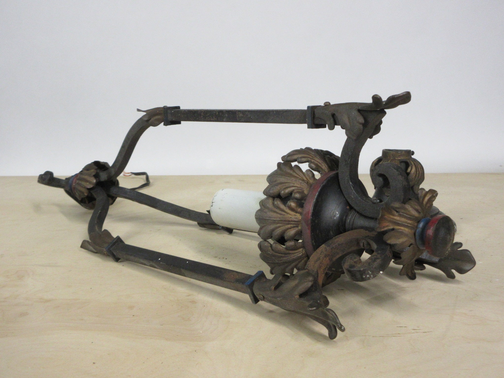 Ceiling Mount Wrought Iron Single Light Fixture