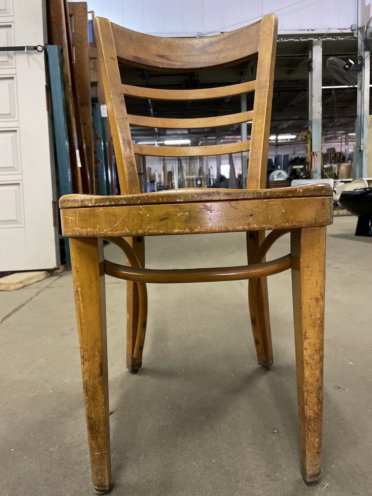 Set of Six Vintage Thonet Maple School Chairs - Used / 17\, image size:1200x1600