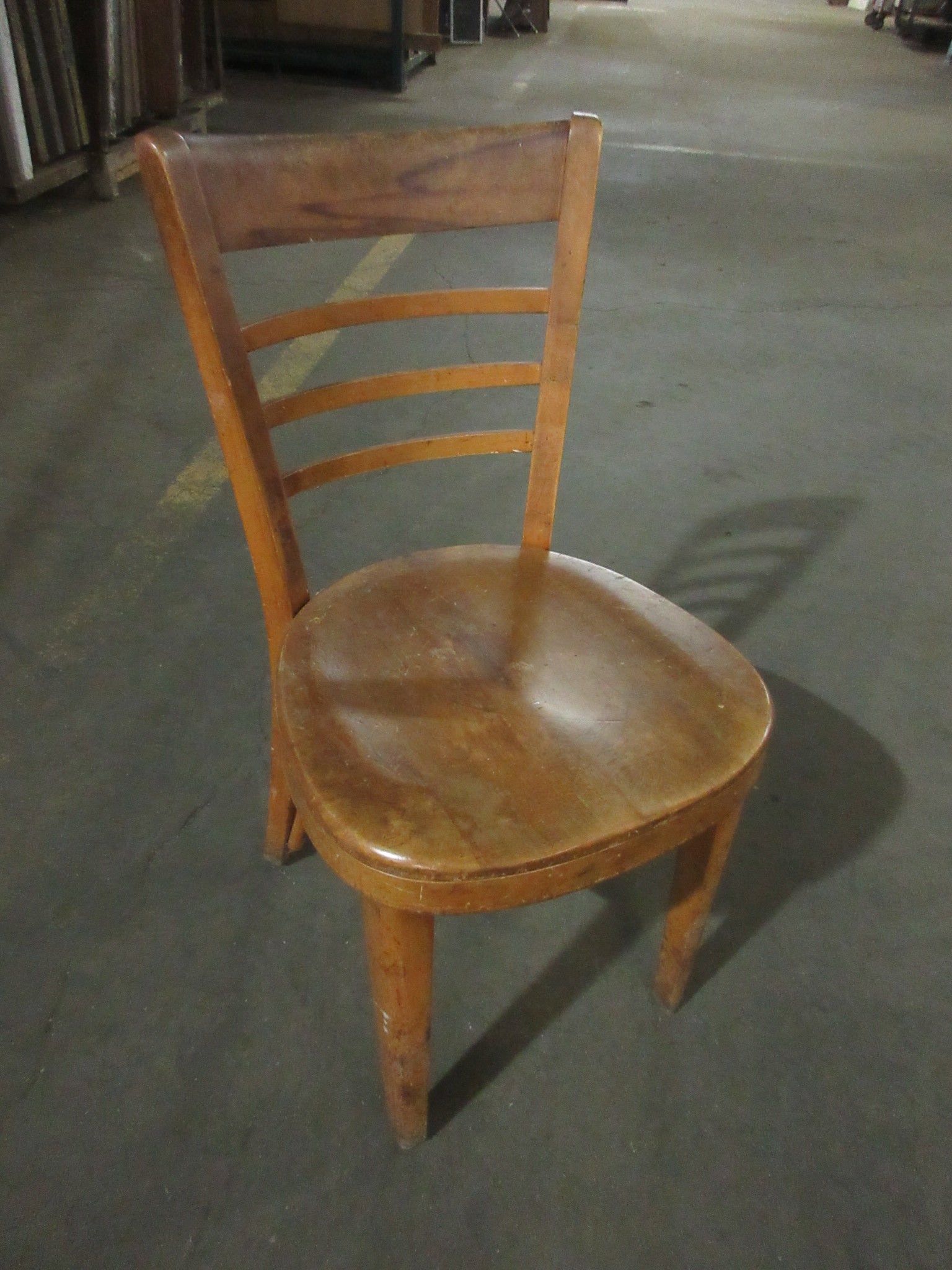 Set of Six Vintage Thonet Maple School Chairs