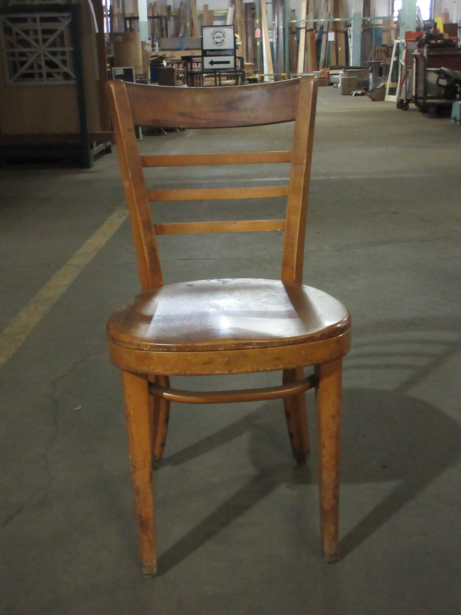Set of Six Vintage Thonet Maple School Chairs