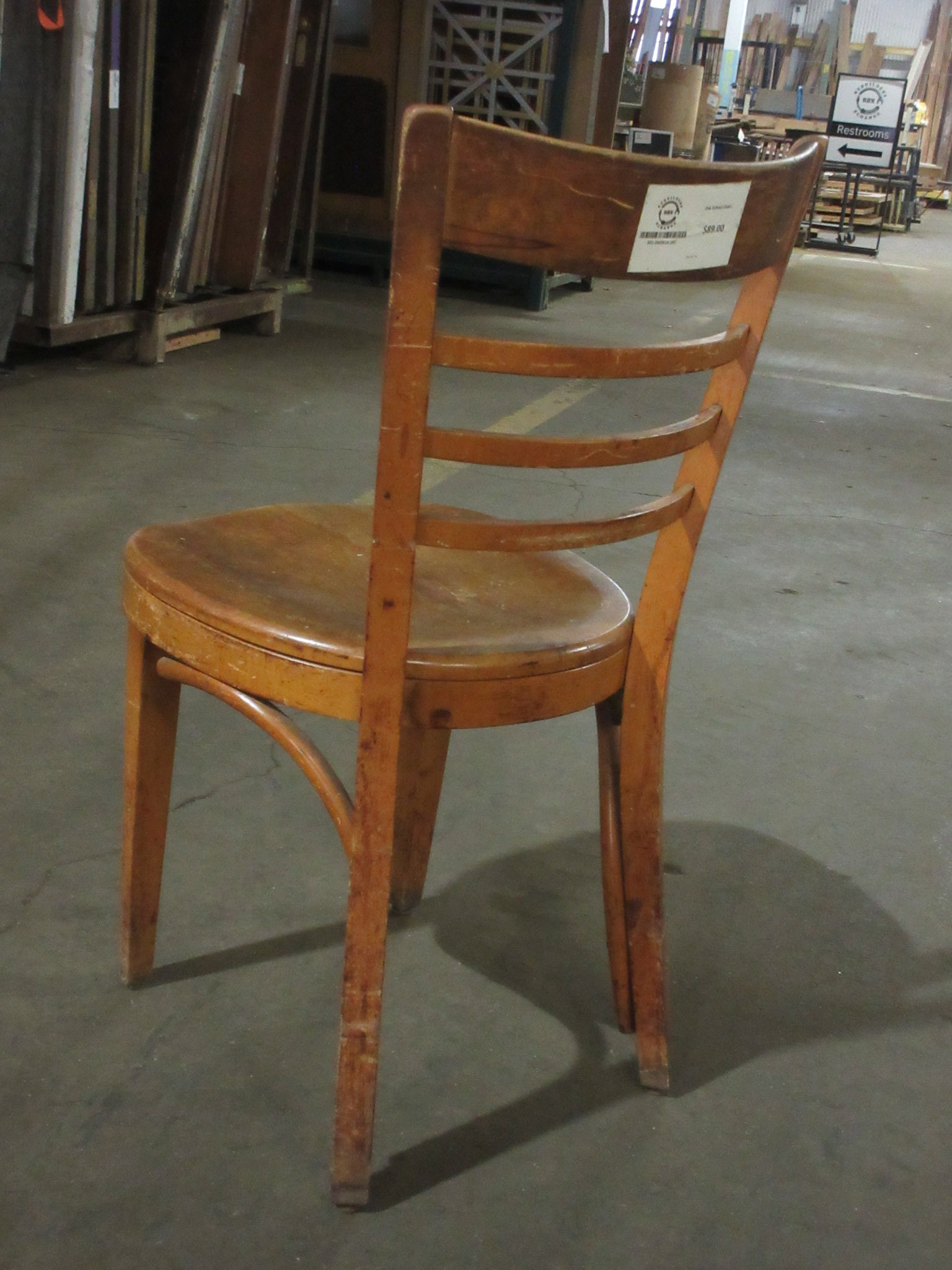 Set of Six Vintage Thonet Maple School Chairs - Used / 17\, image size:1536x2048