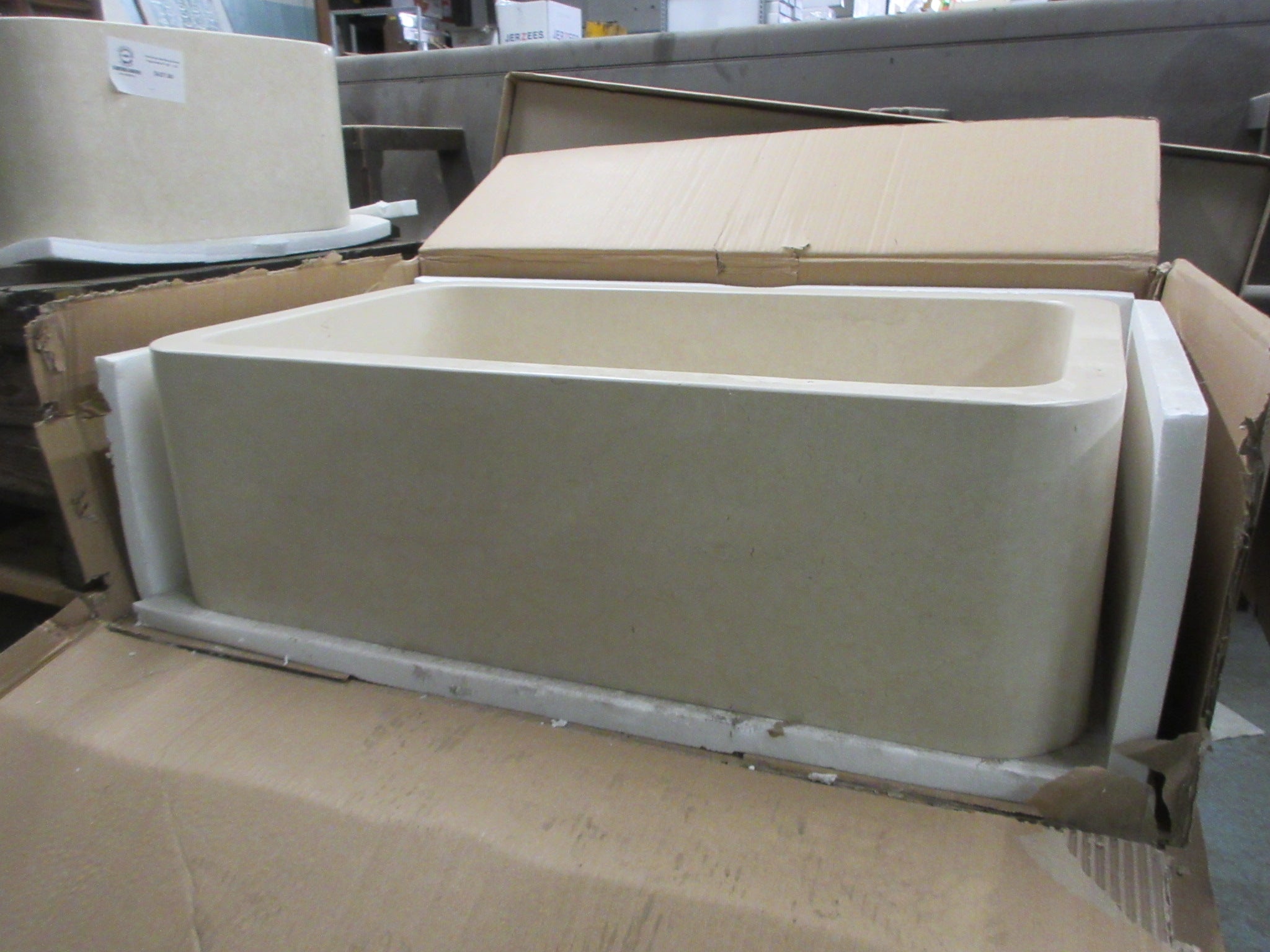 Polished Egyptian Marble Farmhouse Single Bowl Sink