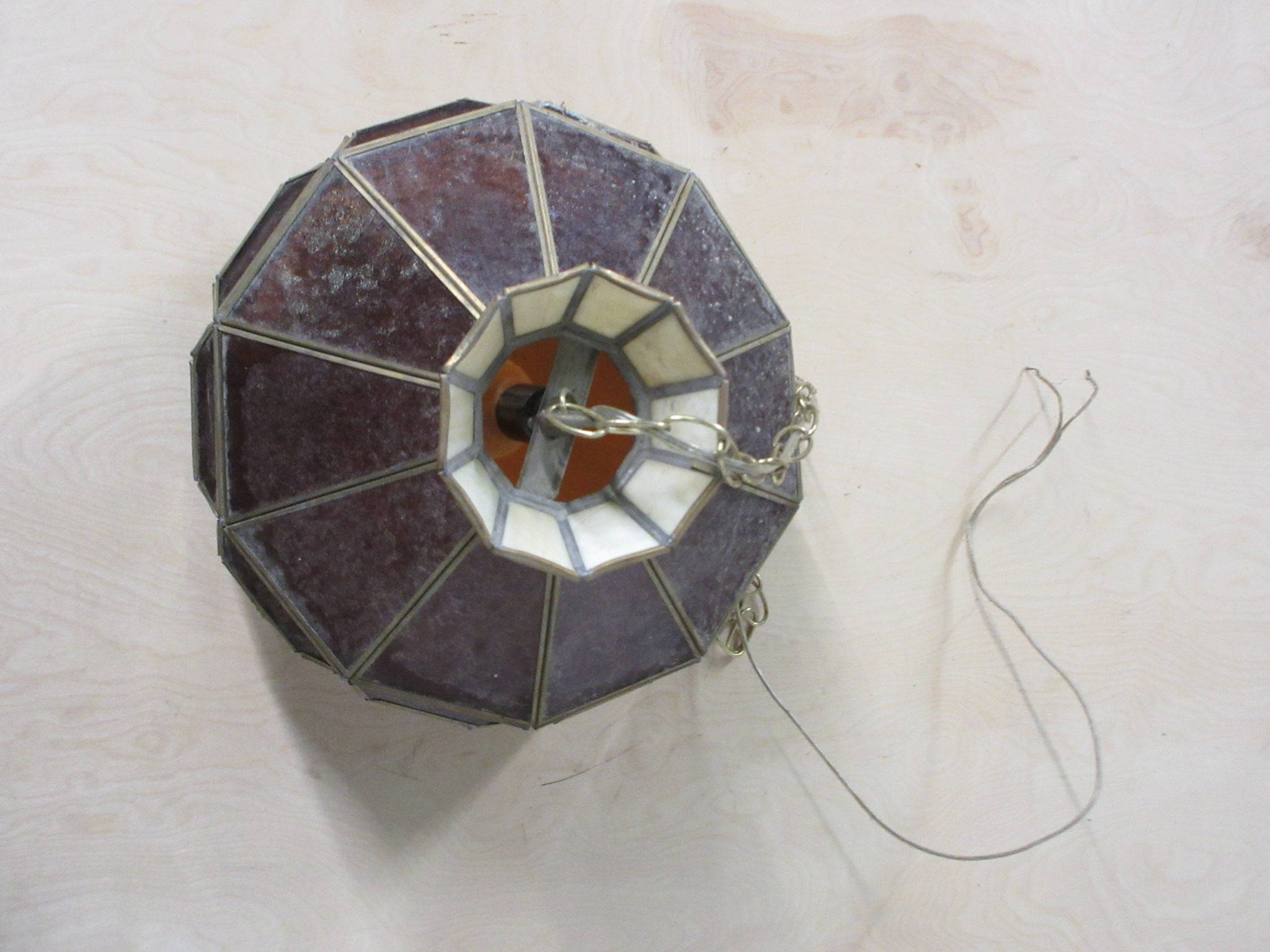 Vintage Glass Ceiling Mount Light