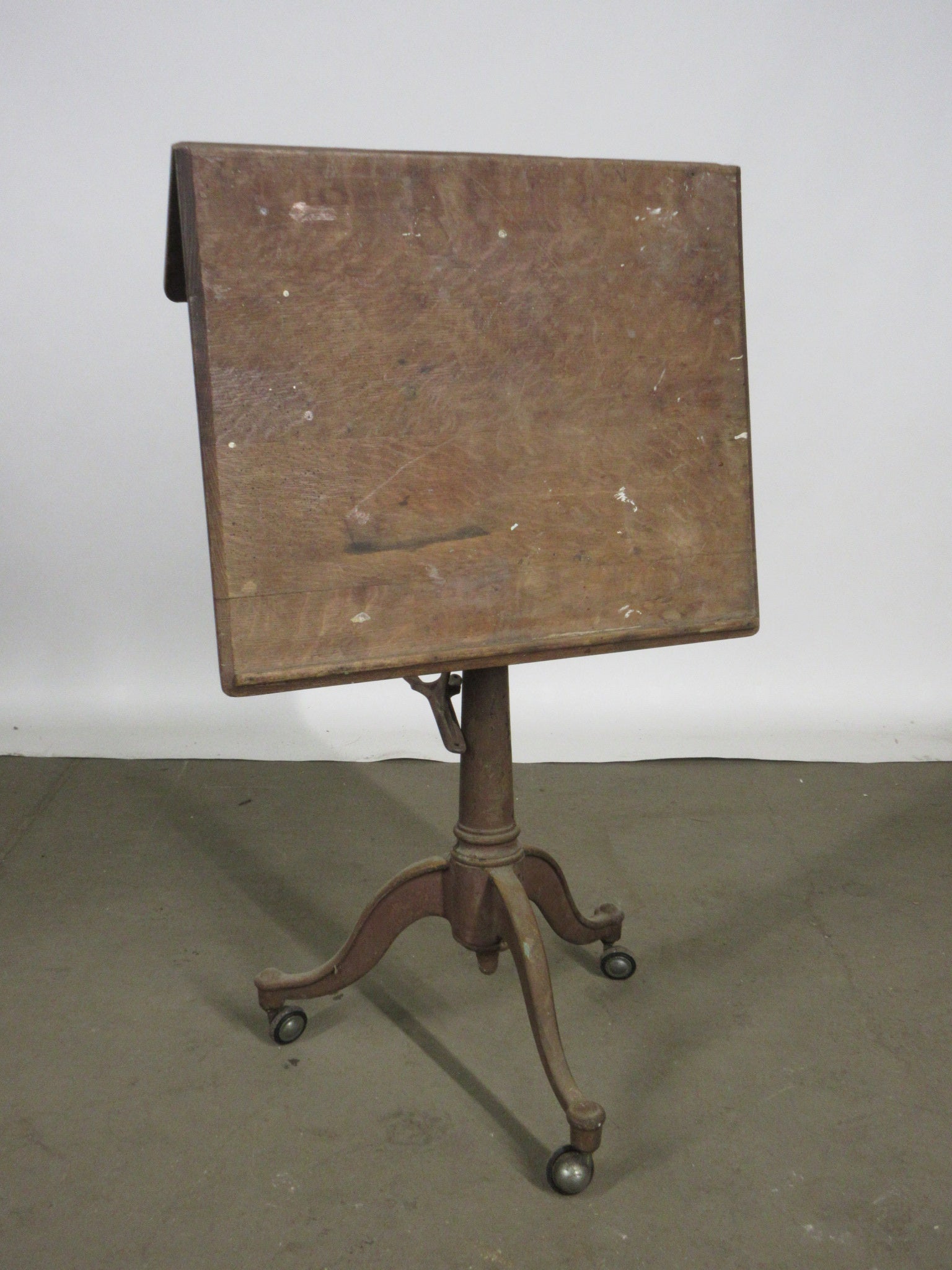 Industrial Base Adjustable Drafting Table on Casters