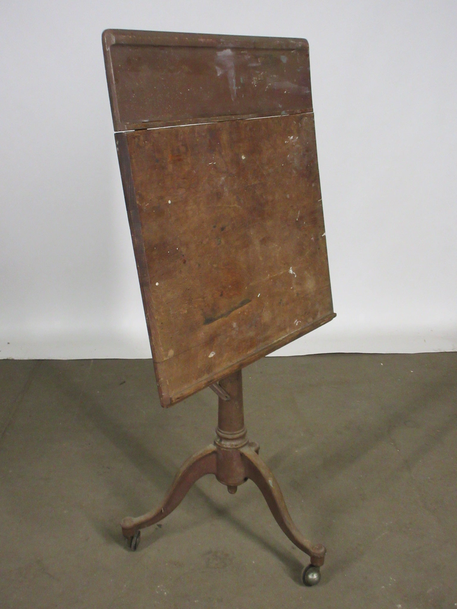 Industrial Base Adjustable Drafting Table on Casters