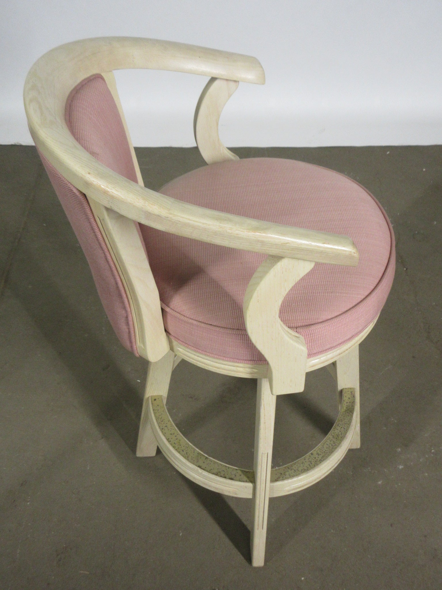 Blonde Frame Upholstered Swivel Bar Stools