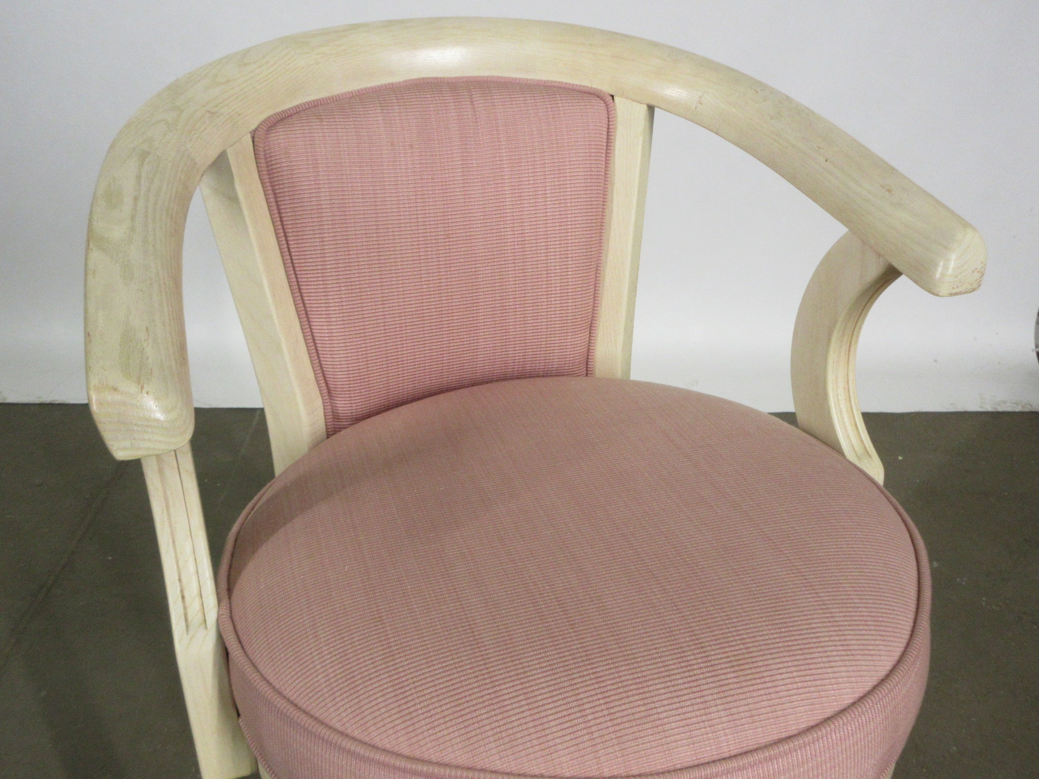 Blonde Frame Upholstered Swivel Bar Stools